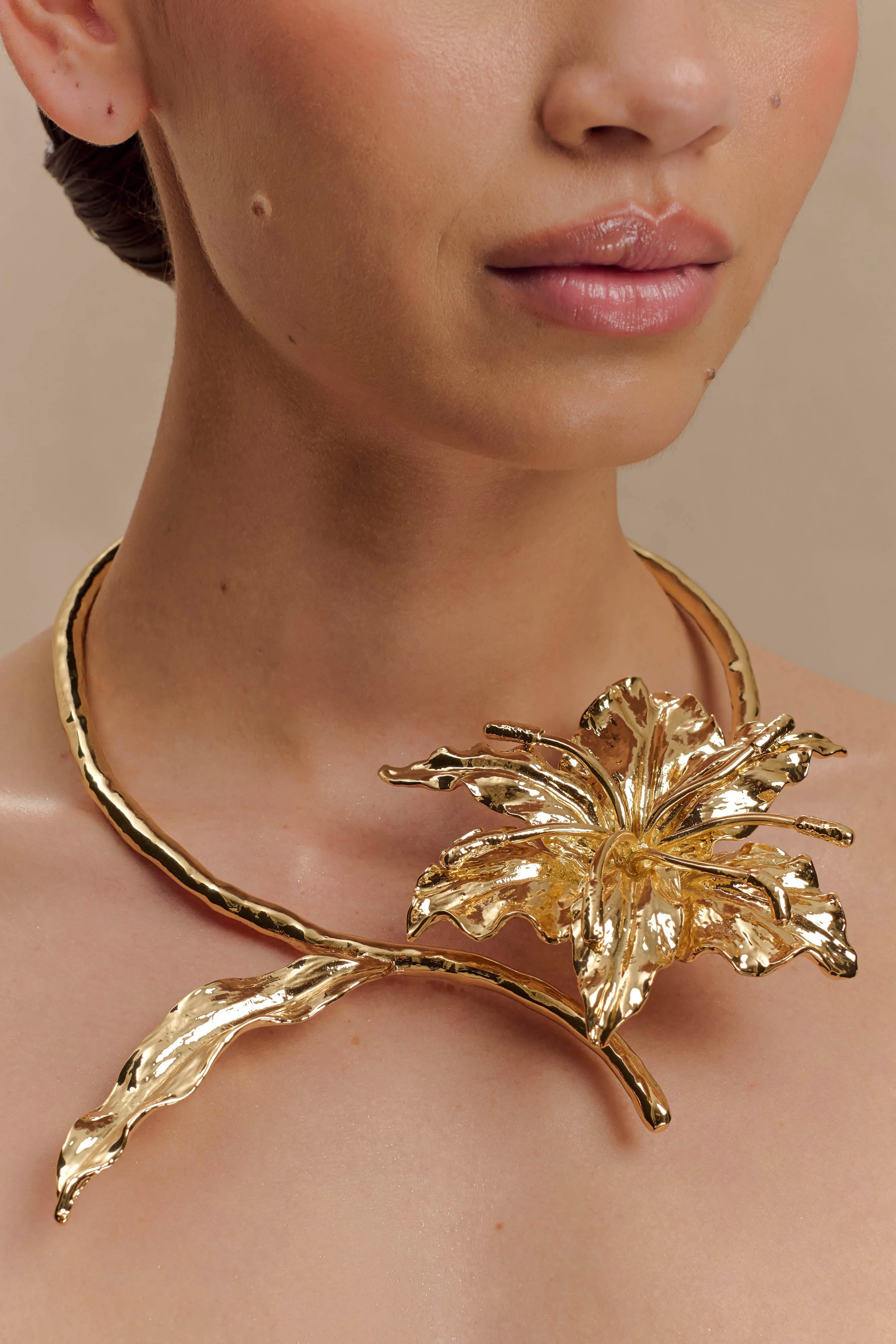 Allona Floral Choker - Gold sold by Meshki product image thumbnail 3