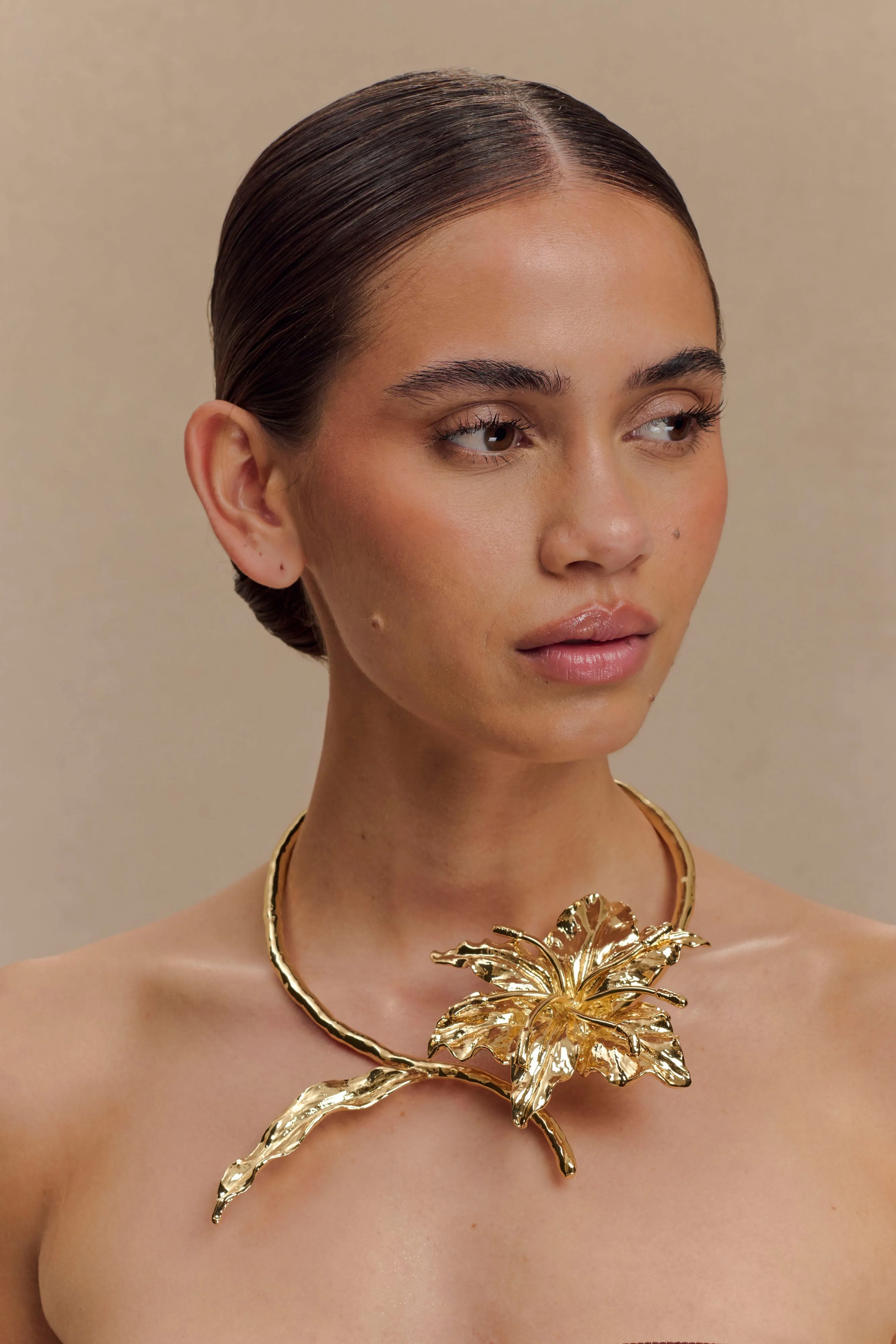 Allona Floral Choker - Gold sold by Meshki product image thumbnail 2