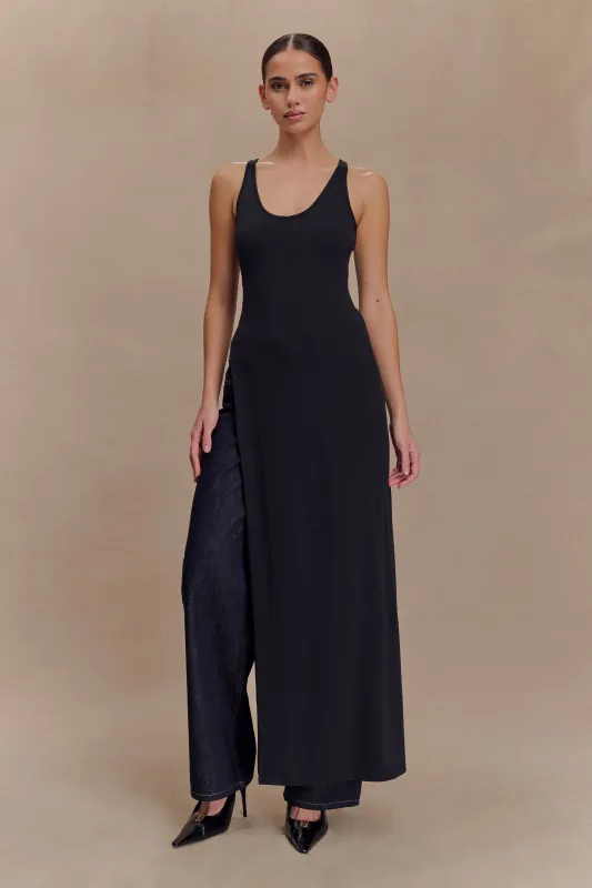 Ellerie Longline Racerback Top - Black sold by Meshki