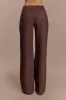 Logan Faux Suede Pants - Dark Chocolate sold by Meshki