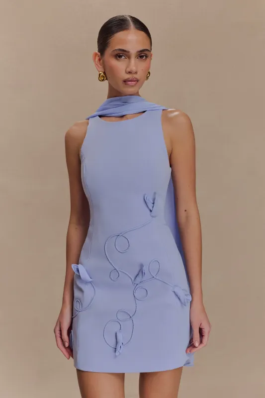 Skyler Suiting Embroidered Mini Dress - Lilac sold by Meshki