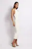 Kelly Cross Back Square Neck Dress - White sold by Meshki