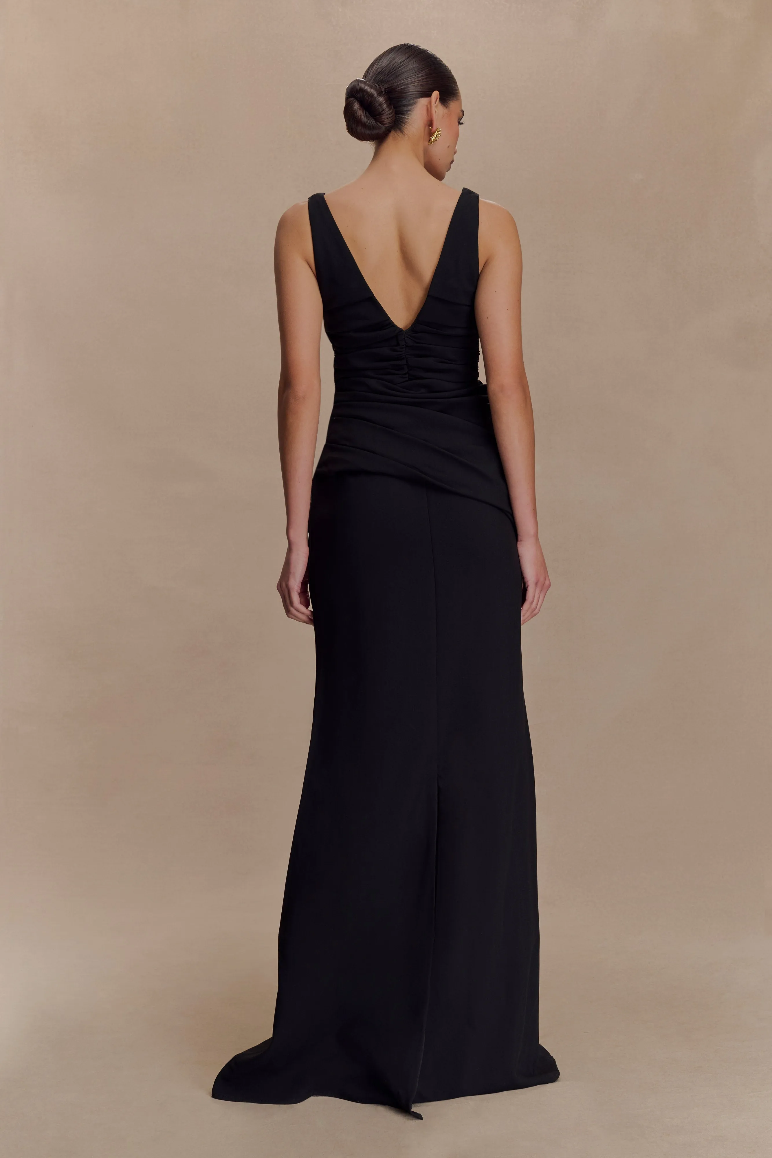 Axton Low Neck Maxi Dress - Black sold by Meshki product image thumbnail 2