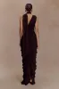 Alex Chiffon Maxi Dress - Cacao Brown sold by Meshki