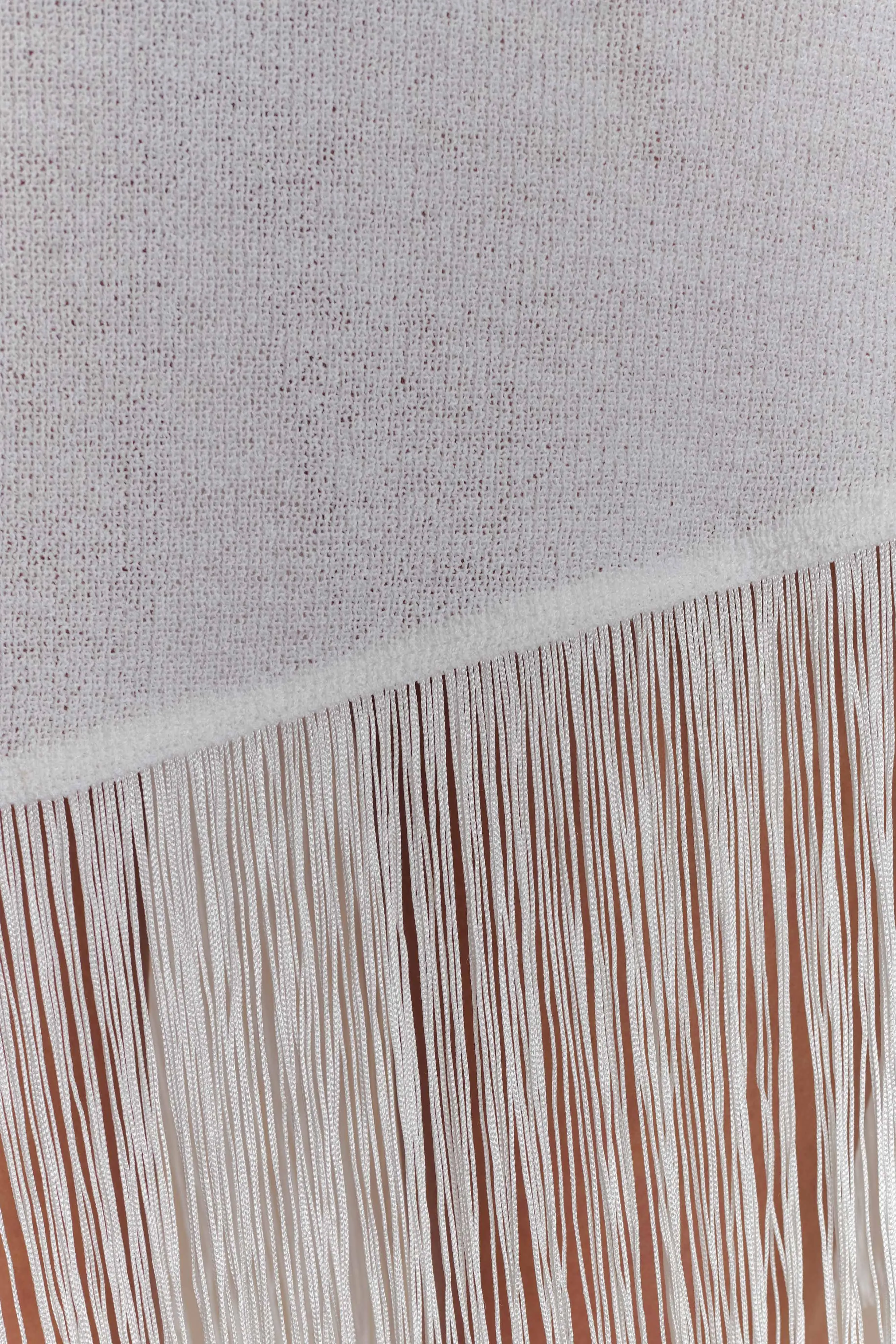 Kayden Fringe Off Shoulder Knit Mini Dress - Ivory sold by Meshki product image thumbnail 5