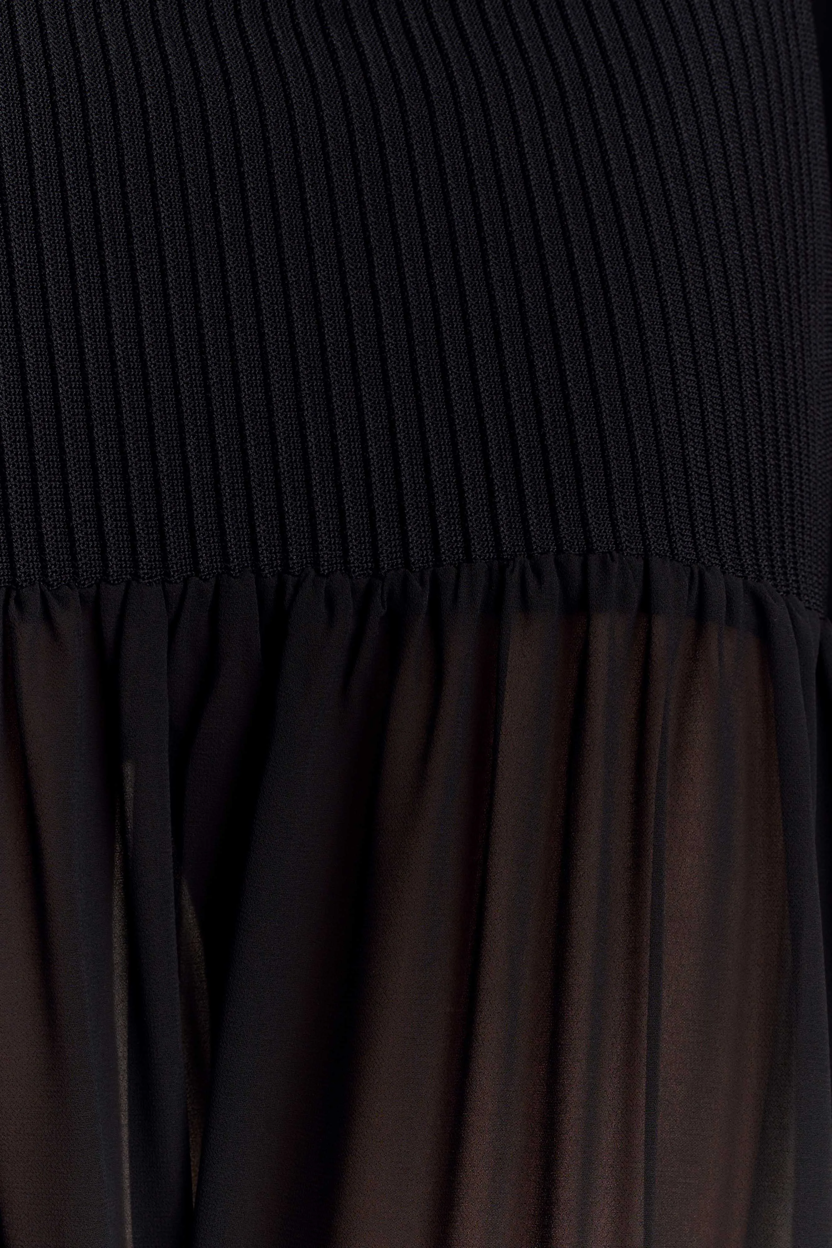 Haille Knit Chiffon Maxi Dress - Black sold by Meshki product image thumbnail 5