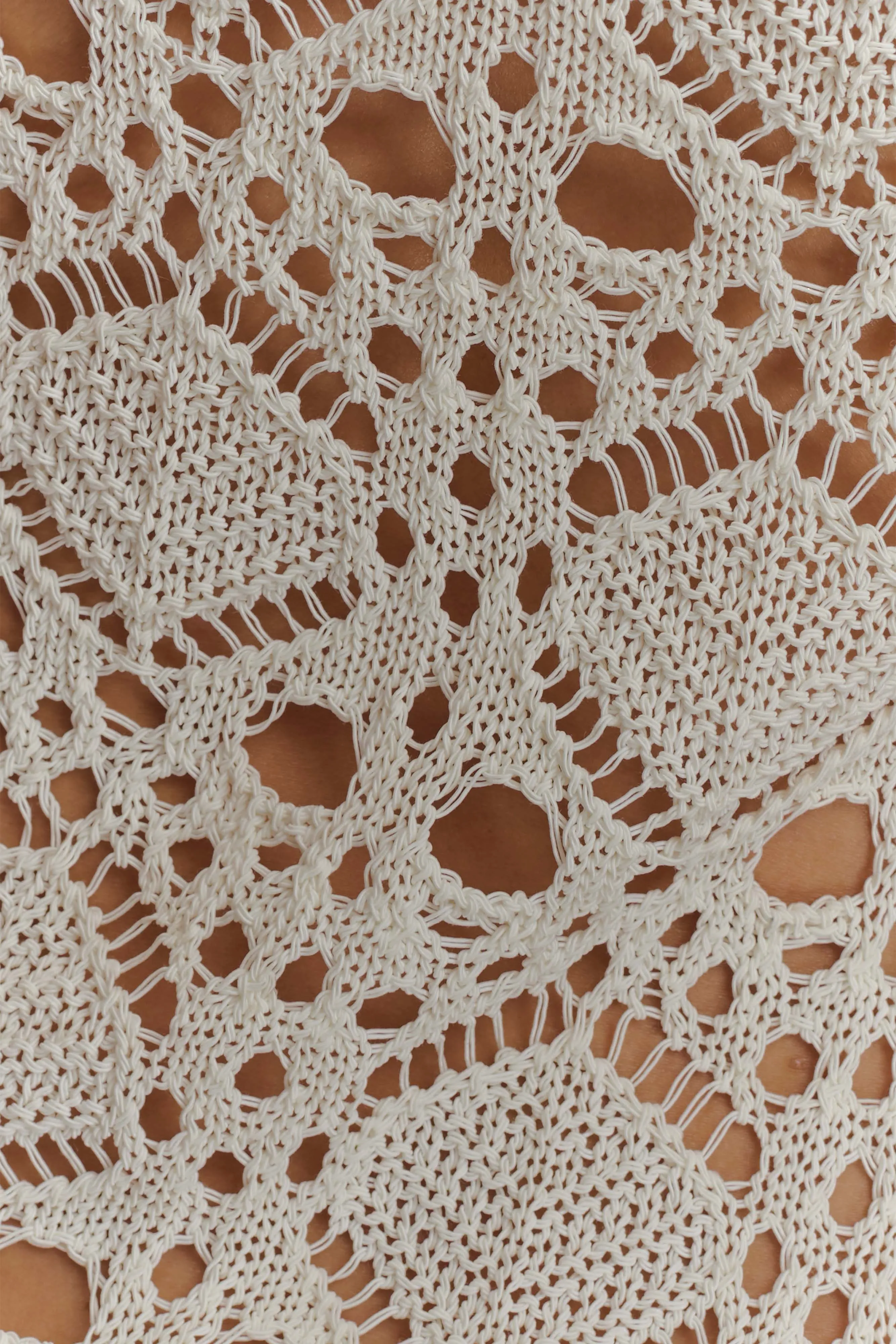 Aeline Strapless Crochet Knit Top - Ivory sold by Meshki product image thumbnail 5