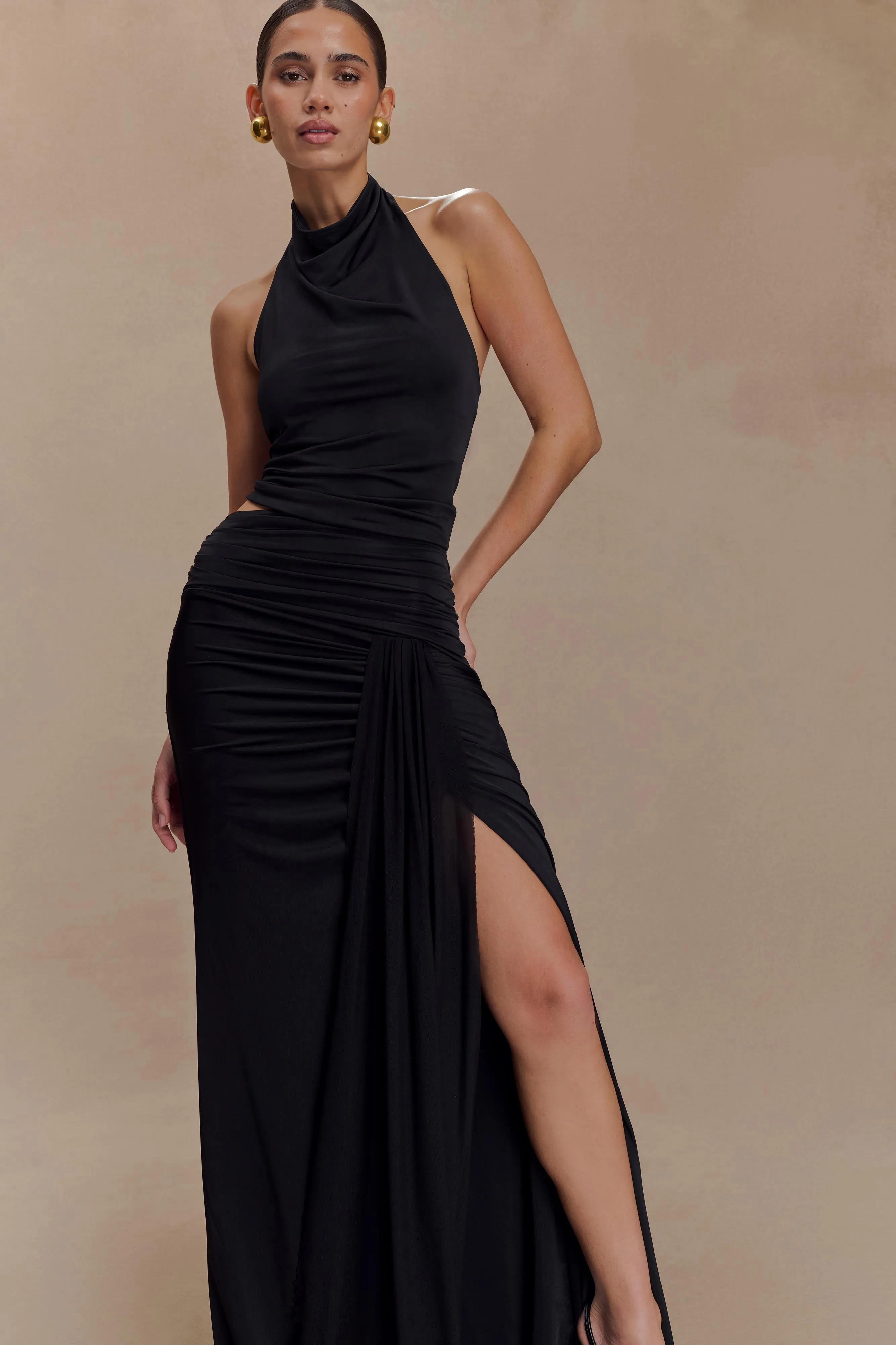 Calandra Slinky Maxi Skirt - Black sold by Meshki product image thumbnail 3