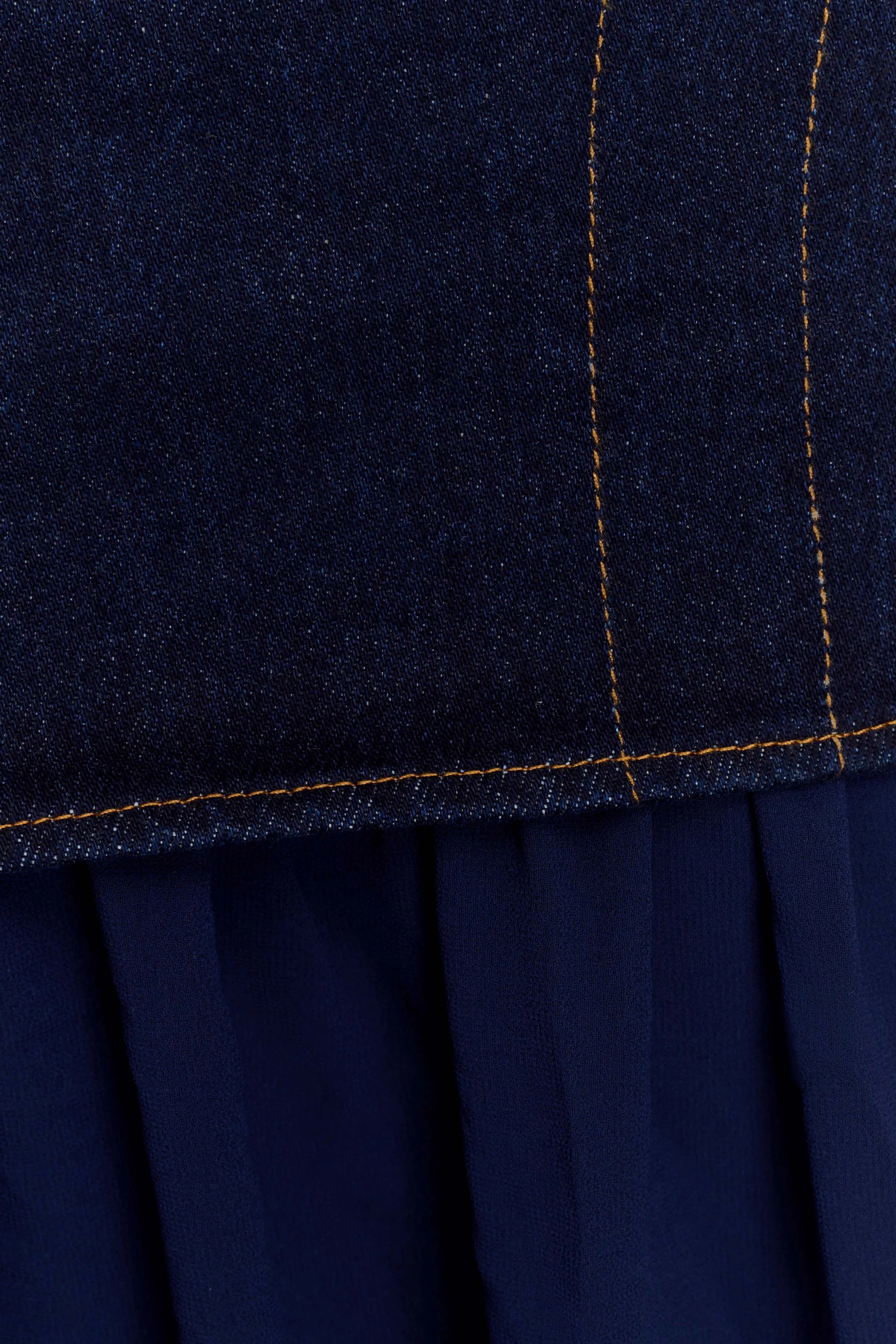 Tully Chiffon Denim Maxi Skirt - Indigo Blue sold by Meshki product image thumbnail 5