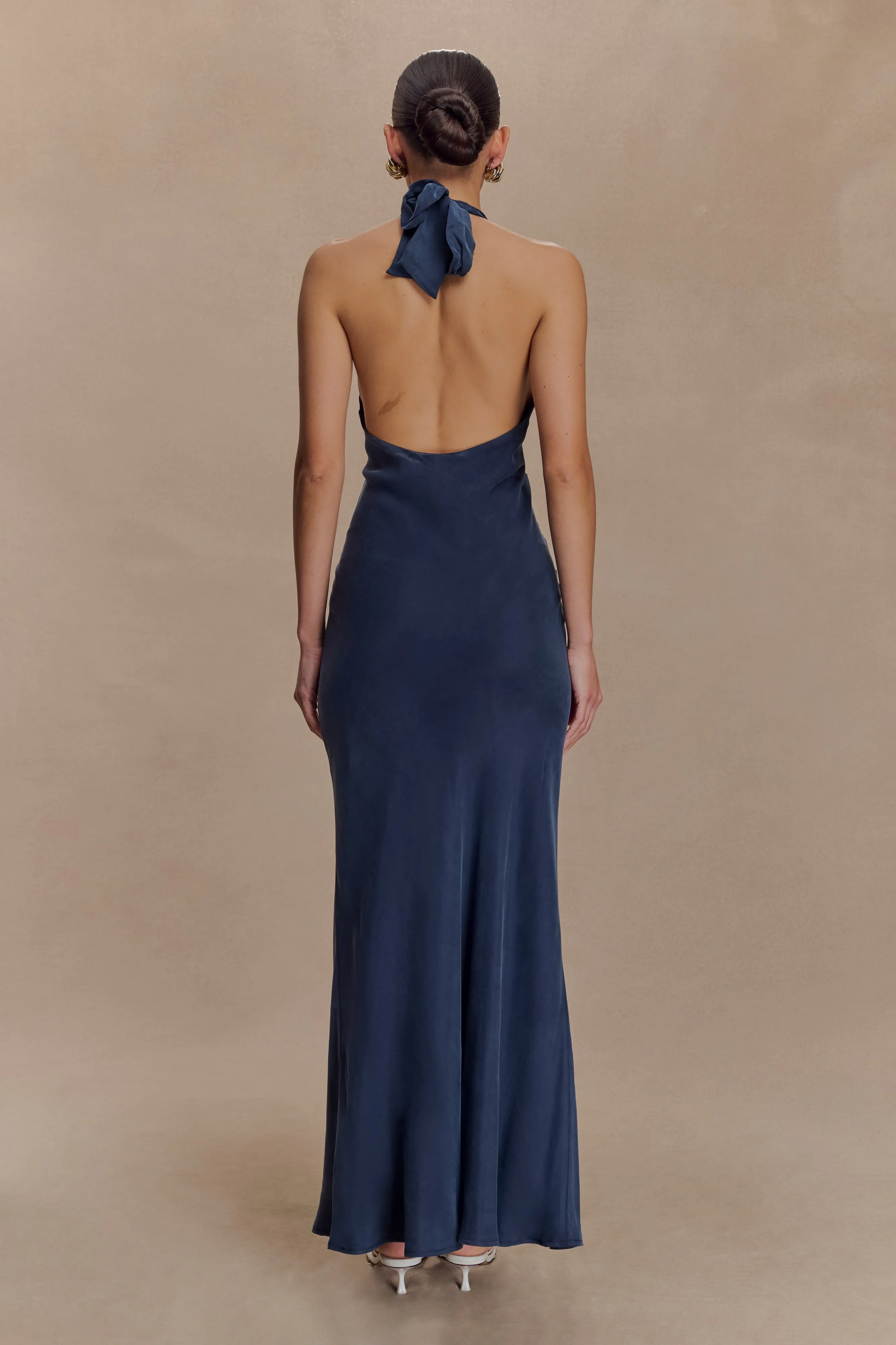 Louisiana Halter Maxi Dress - Navy sold by Meshki product image thumbnail 2