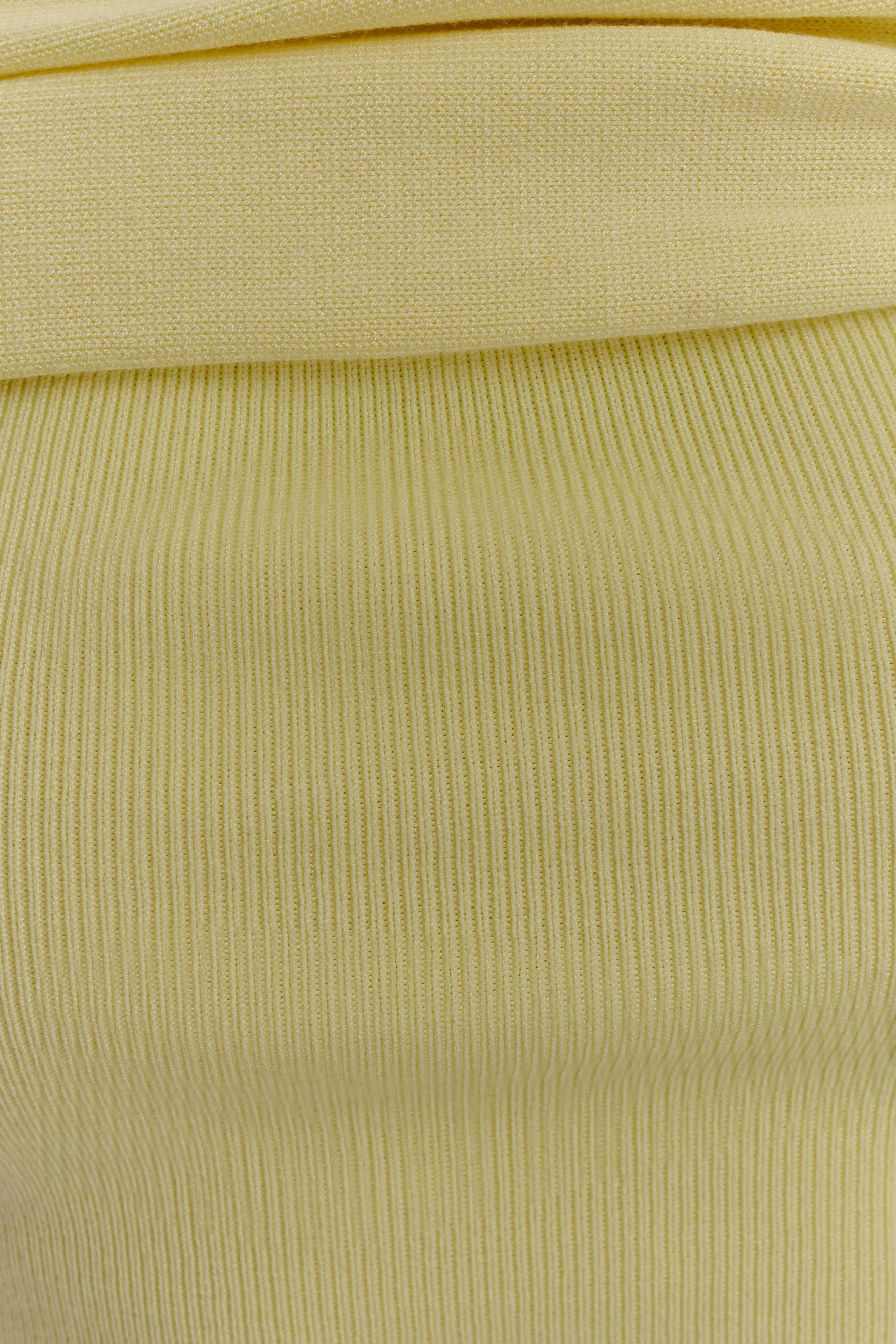 Irene Gathered Knit Maxi Skirt - Lemon sold by Meshki product image thumbnail 5