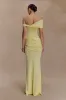 Irene Gathered Knit Top - Lemon sold by Meshki