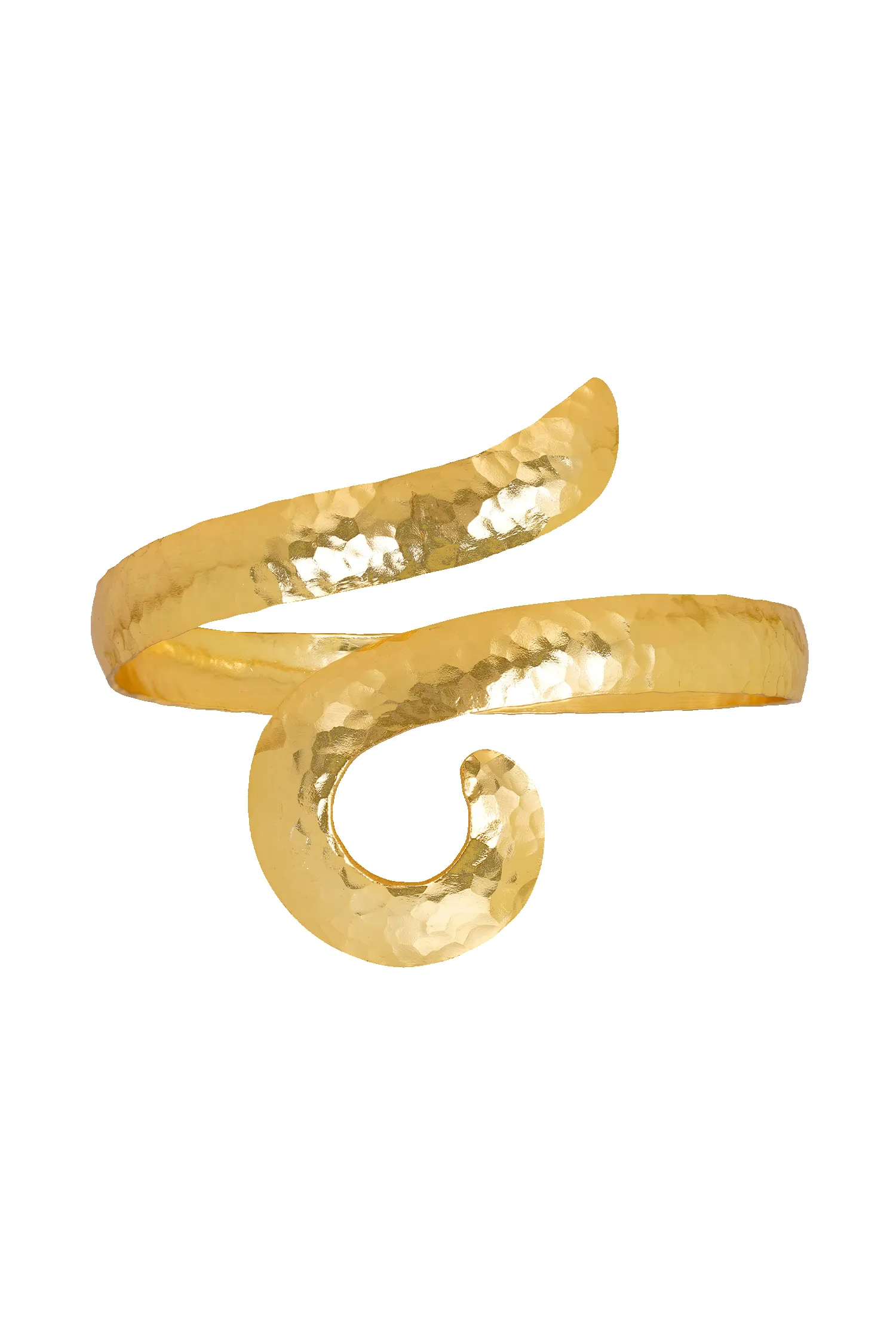 Hyacinth Textured Swirl Arm Band - Gold sold by Meshki product image thumbnail 4