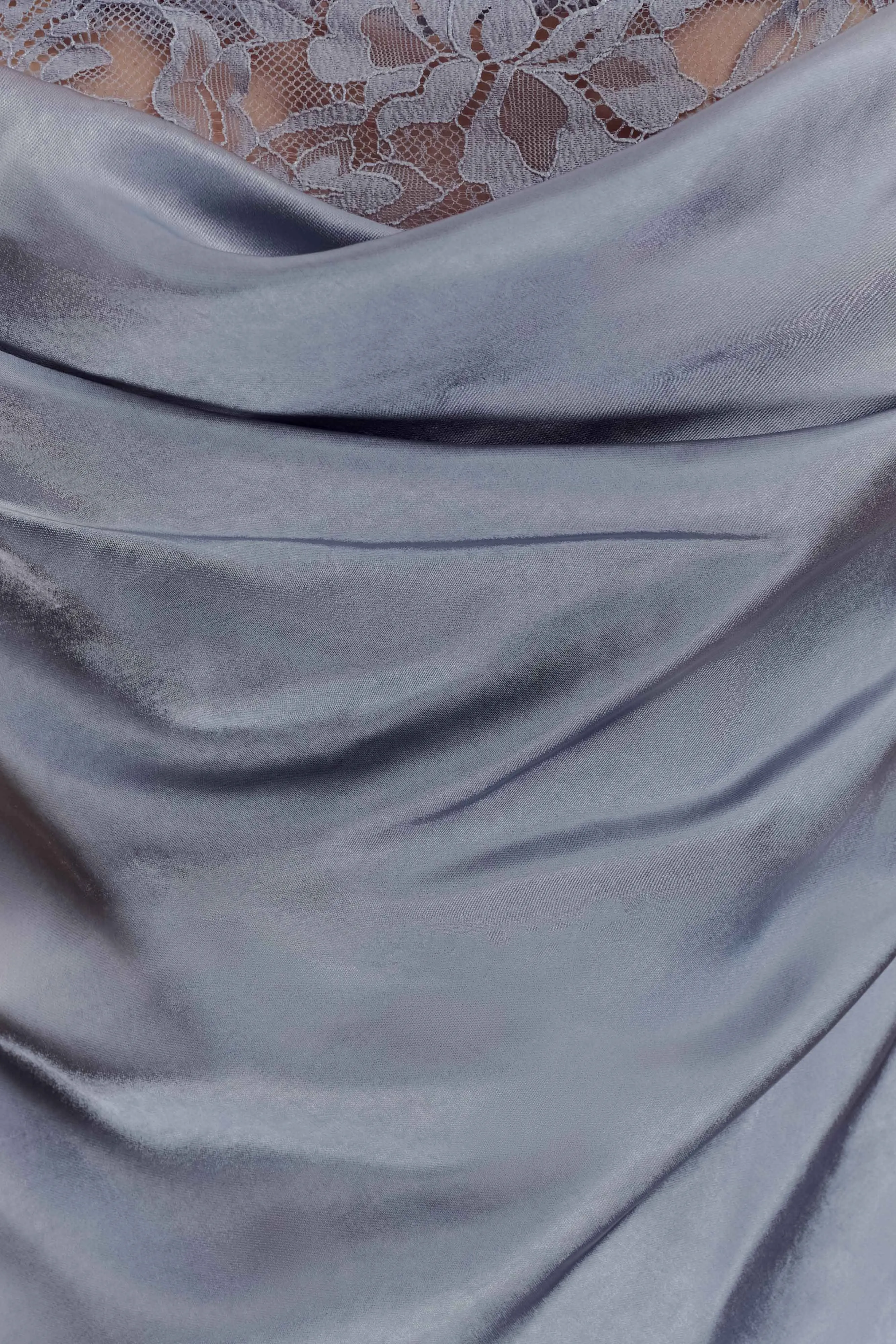 Isadora Lace & Satin Maxi Dress - Frosted Blue sold by Meshki product image thumbnail 3