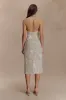 Lenore Silk Lace Halter Midi Dress - Ivory sold by Meshki