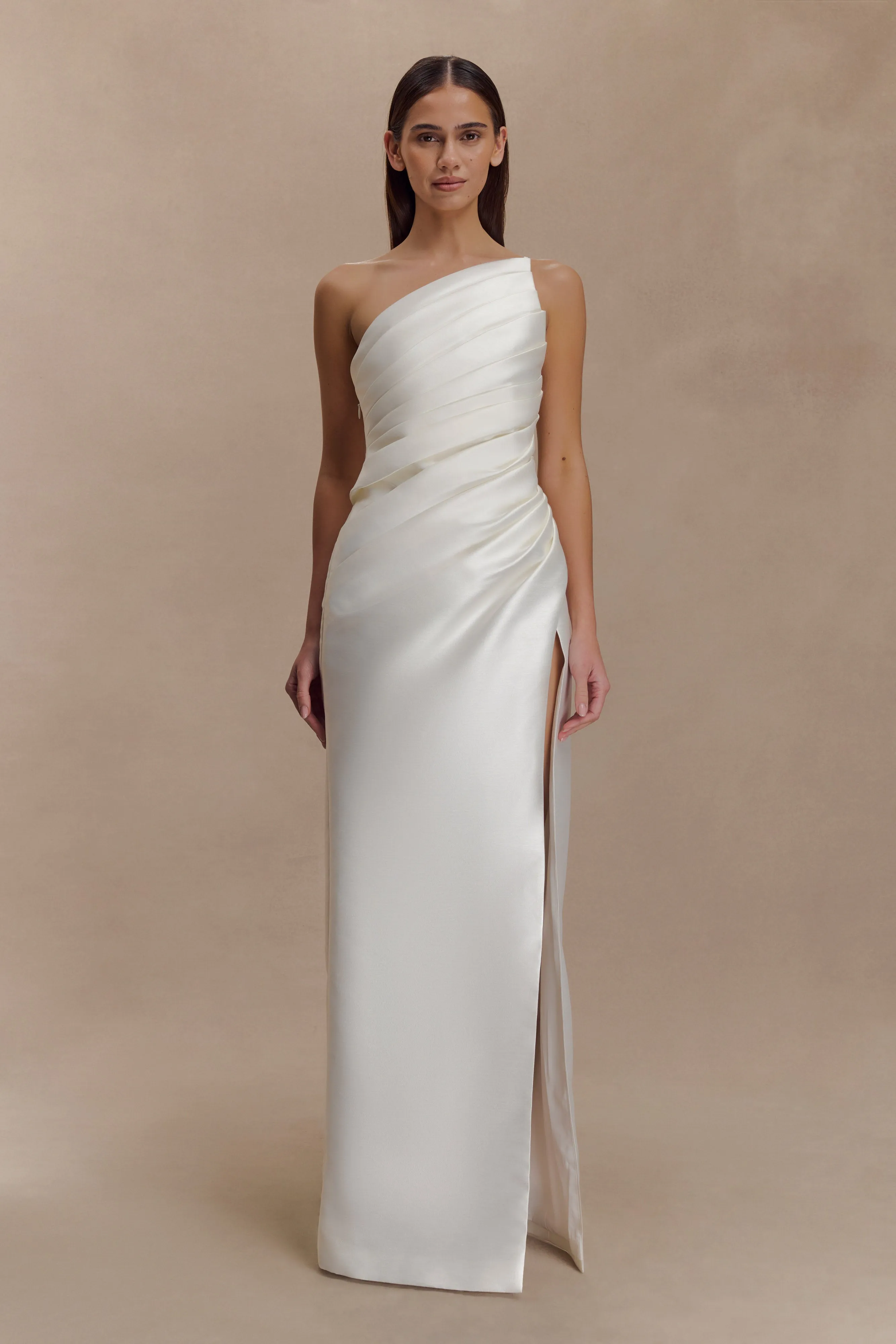 Francine One Shoulder Maxi Dress - Ivory sold by Meshki product image thumbnail 5