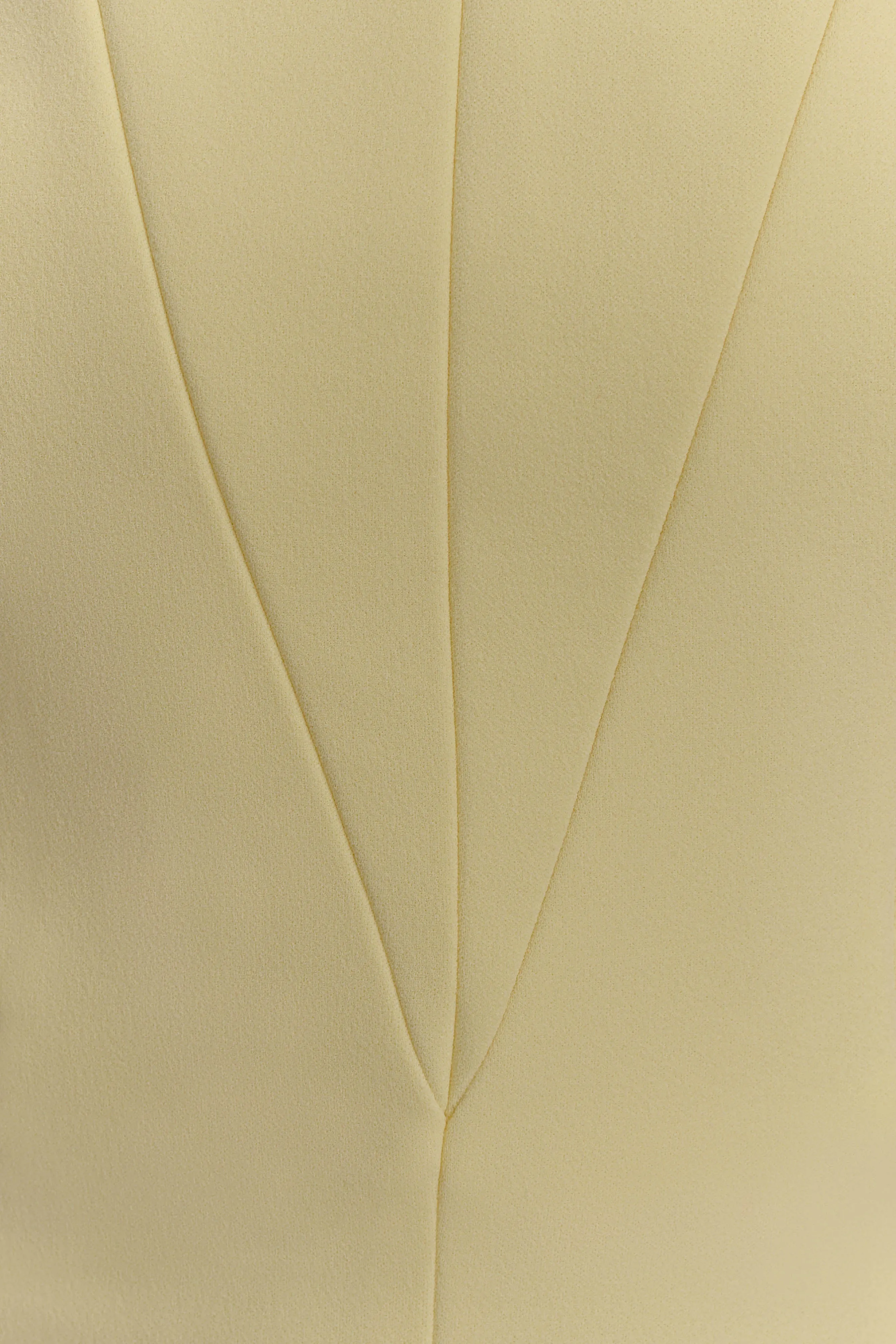 Kalila Strapless Crepe Maxi Dress - Lemon sold by Meshki product image thumbnail 4