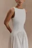 Acacia Contrast Sleeveless Maxi Dress - White sold by Meshki