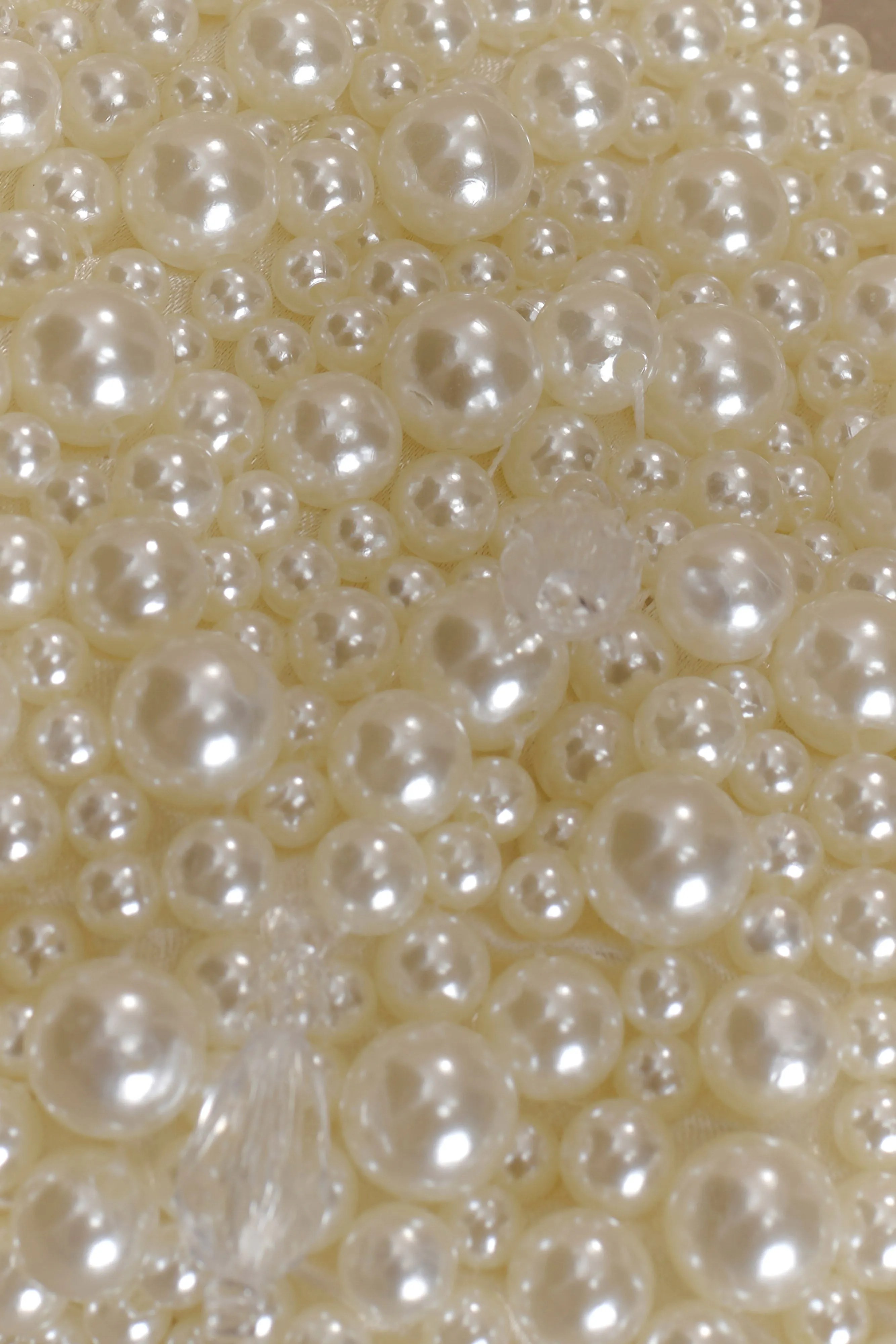 Amara Pearl Teardrop Beaded Bag - White sold by Meshki product image thumbnail 3