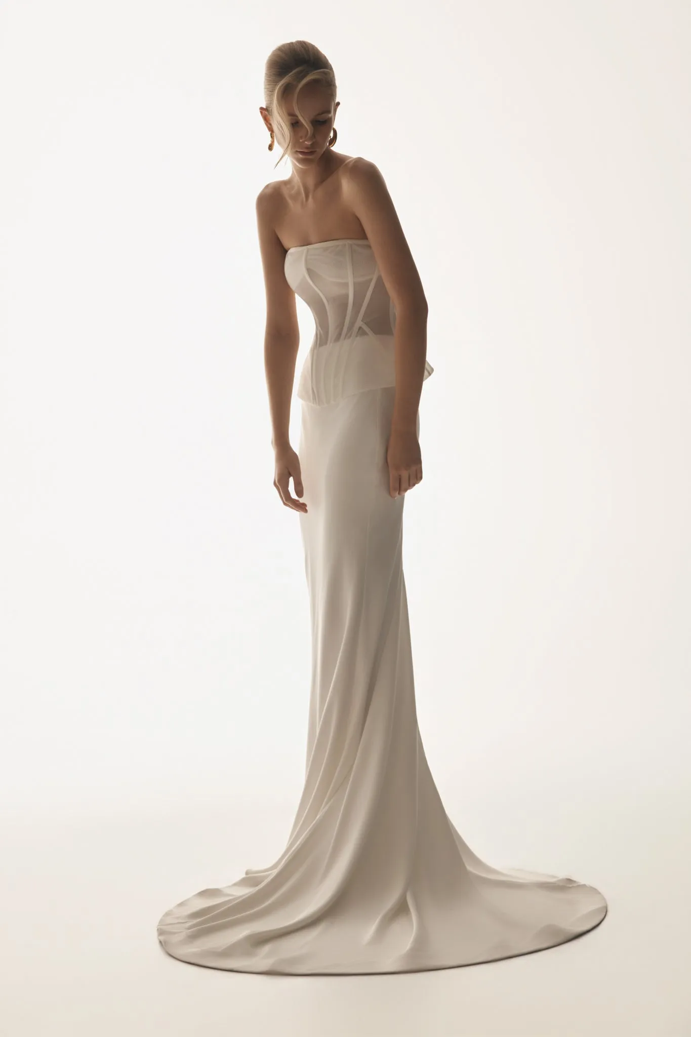 Zoe Structured Corset - White sold by Meshki