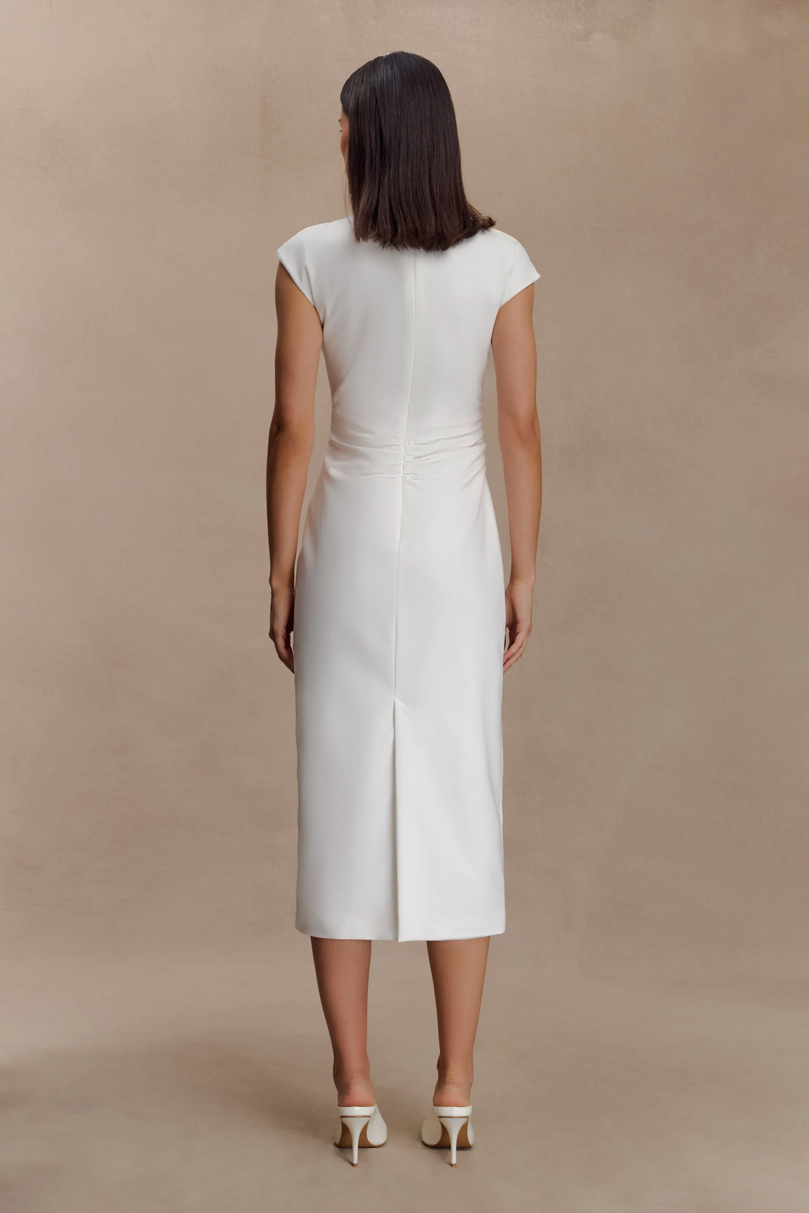 Lorena Cotton Midi Dress - White sold by Meshki product image thumbnail 2