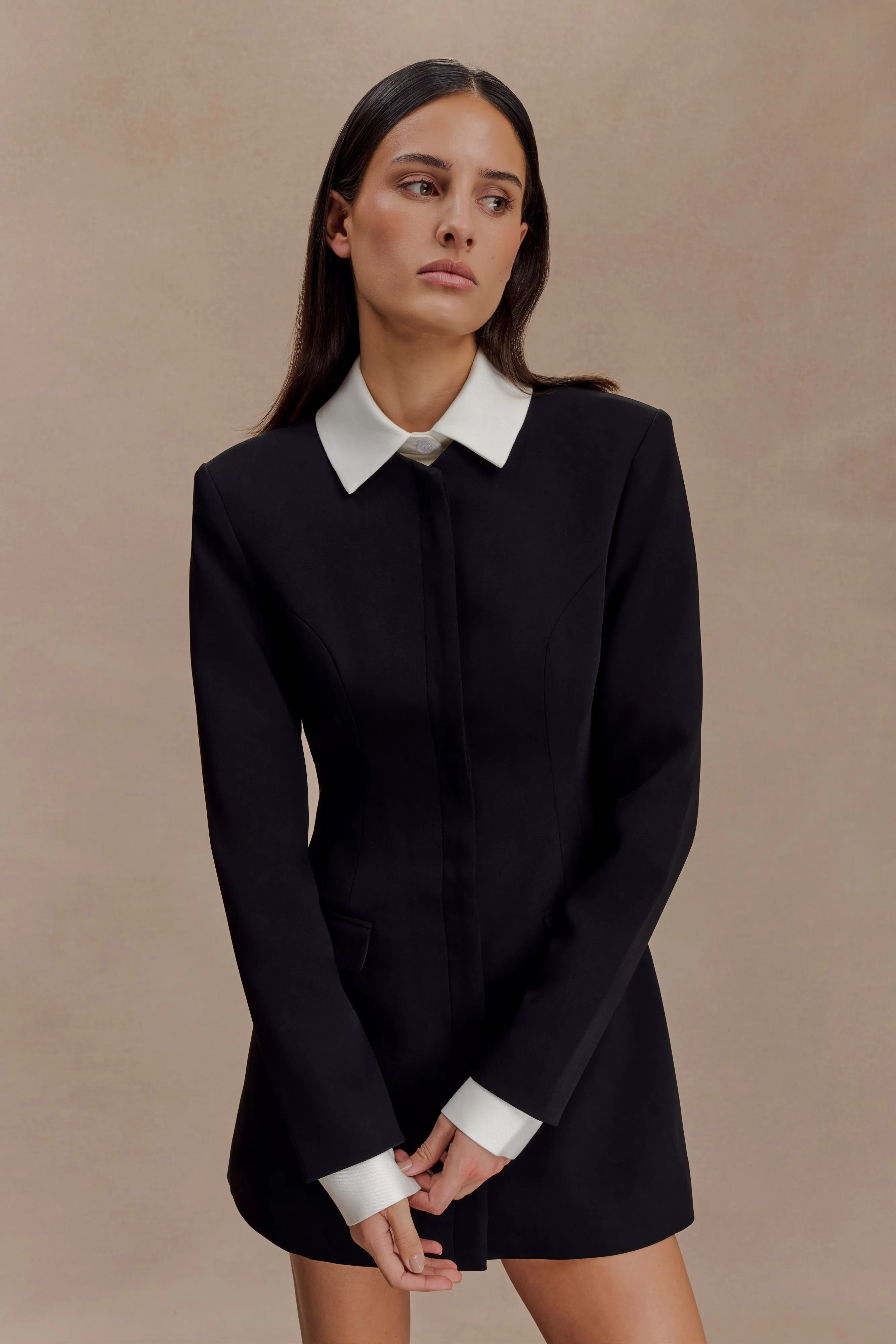 Gretchen Suiting Mini Dress - Black sold by Meshki product image thumbnail 4
