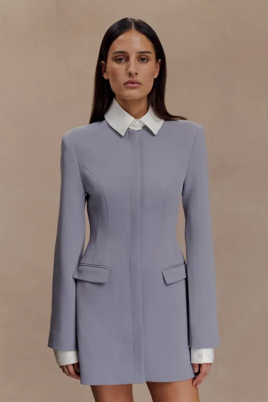 Gretchen Suiting Mini Dress - Grey sold by Meshki