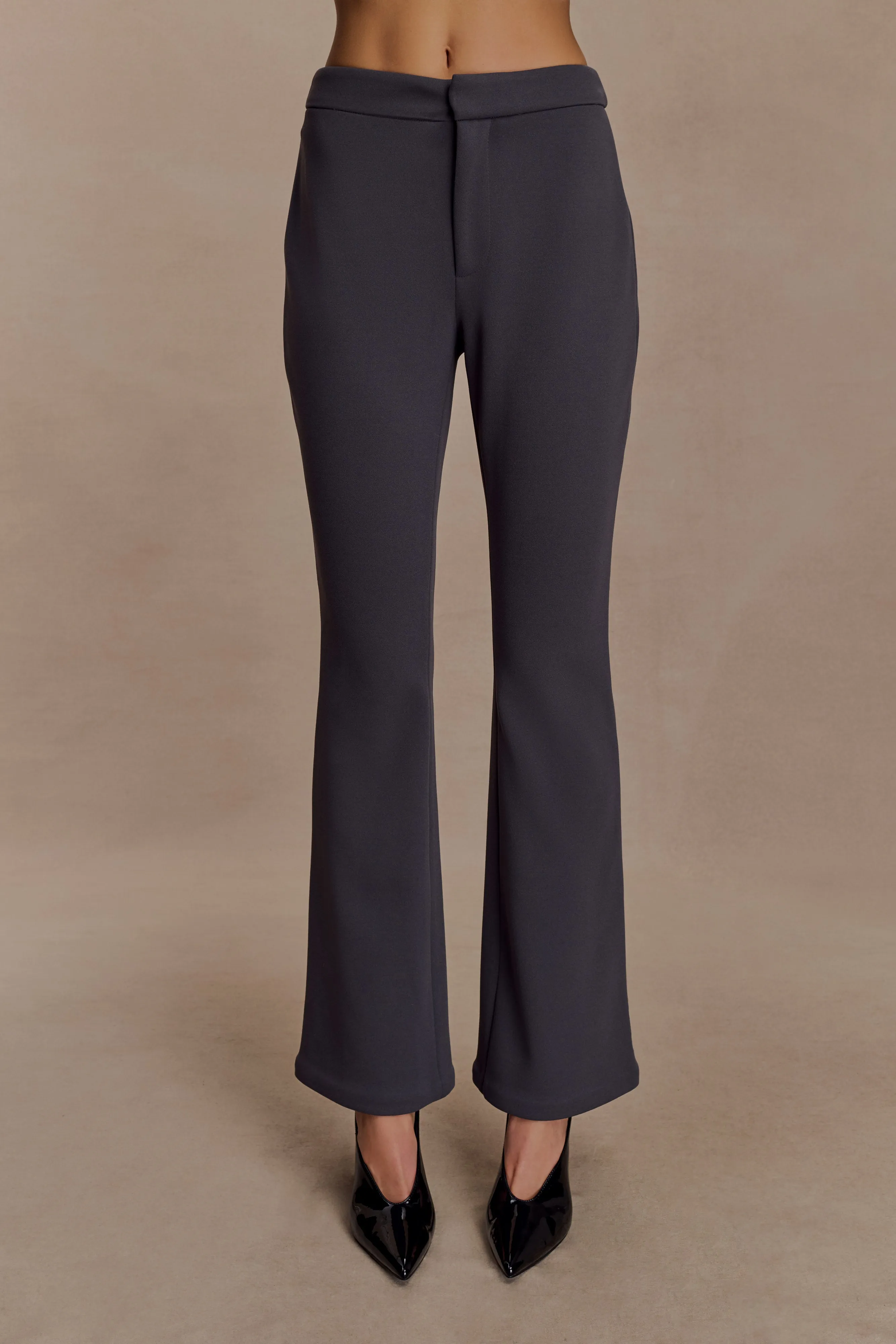 Marion Fit And Flare Pant - Charcoal Shadow sold by Meshki product image thumbnail 2