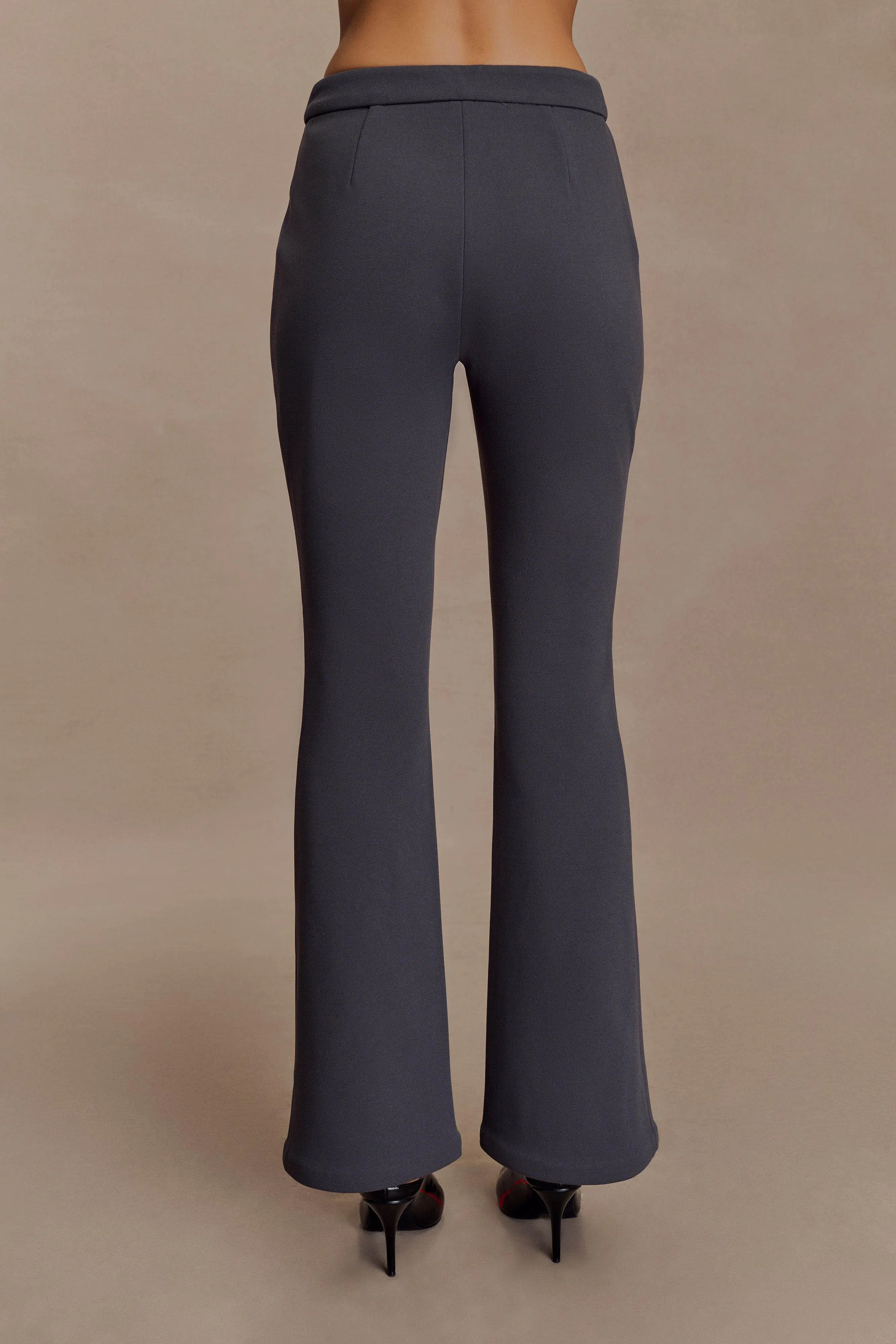 Marion Fit And Flare Pant - Charcoal Shadow sold by Meshki product image thumbnail 3
