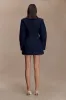 Beatrice Blazer Mini Dress - Navy sold by Meshki