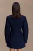 Beatrice Blazer Mini Dress - Navy sold by Meshki