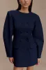 Beatrice Blazer Mini Dress - Navy sold by Meshki