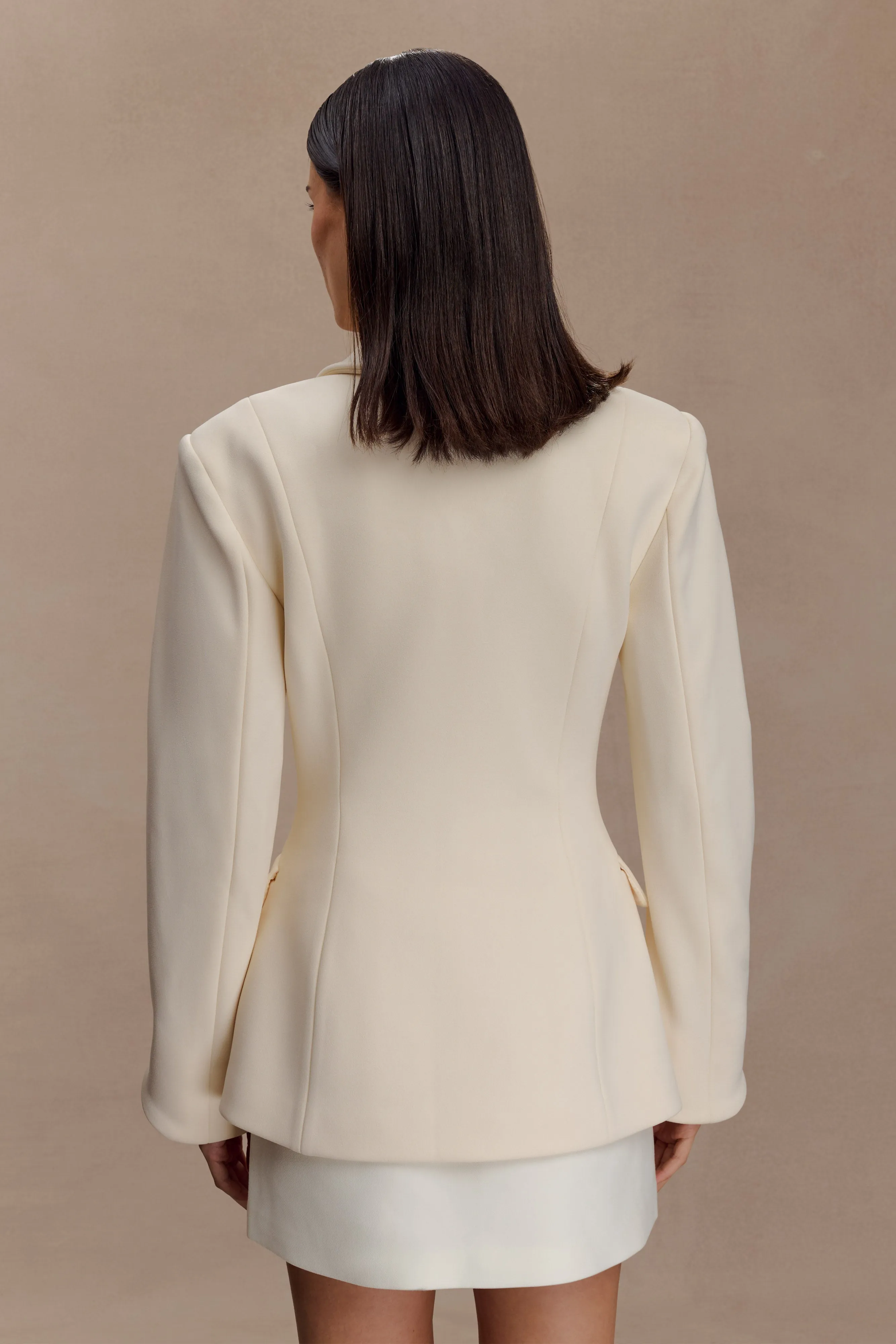 Wesley Structured Blazer - Buttercream sold by Meshki product image thumbnail 2