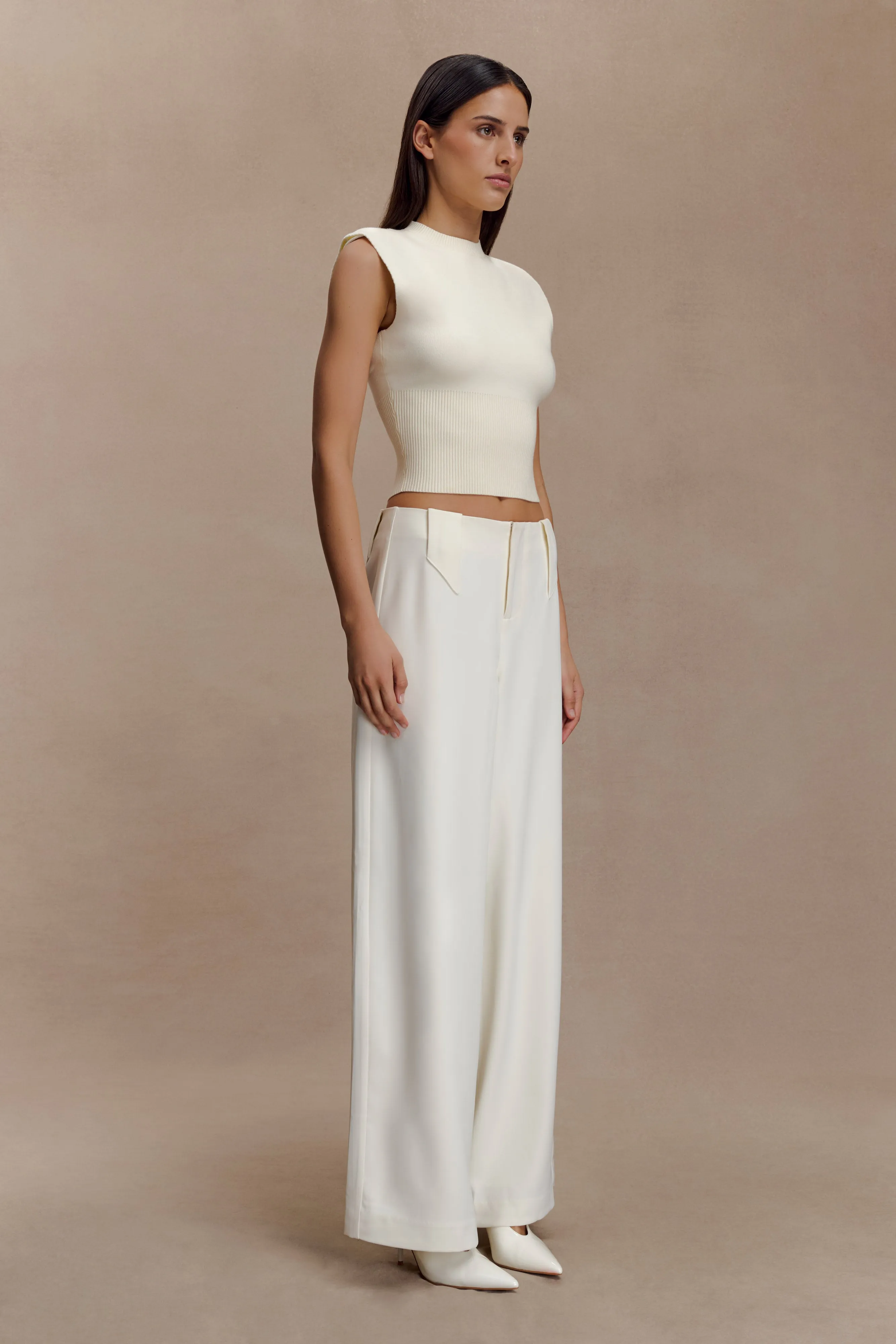 Sharpay Sleeveless Knit Top - Ivory sold by Meshki product image thumbnail 4