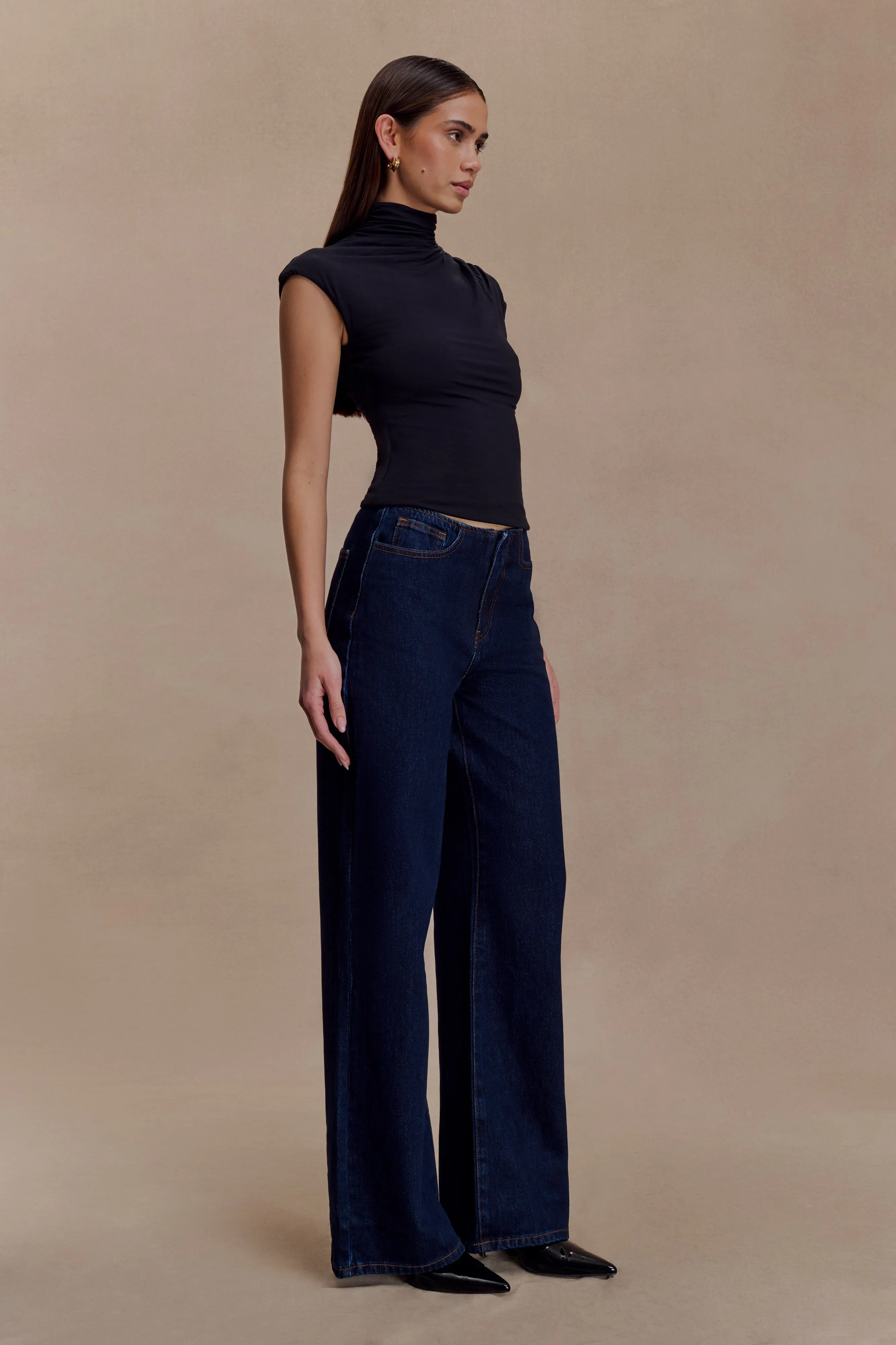 Freesia High Neck Sleeveless Top - Black sold by Meshki product image thumbnail 4