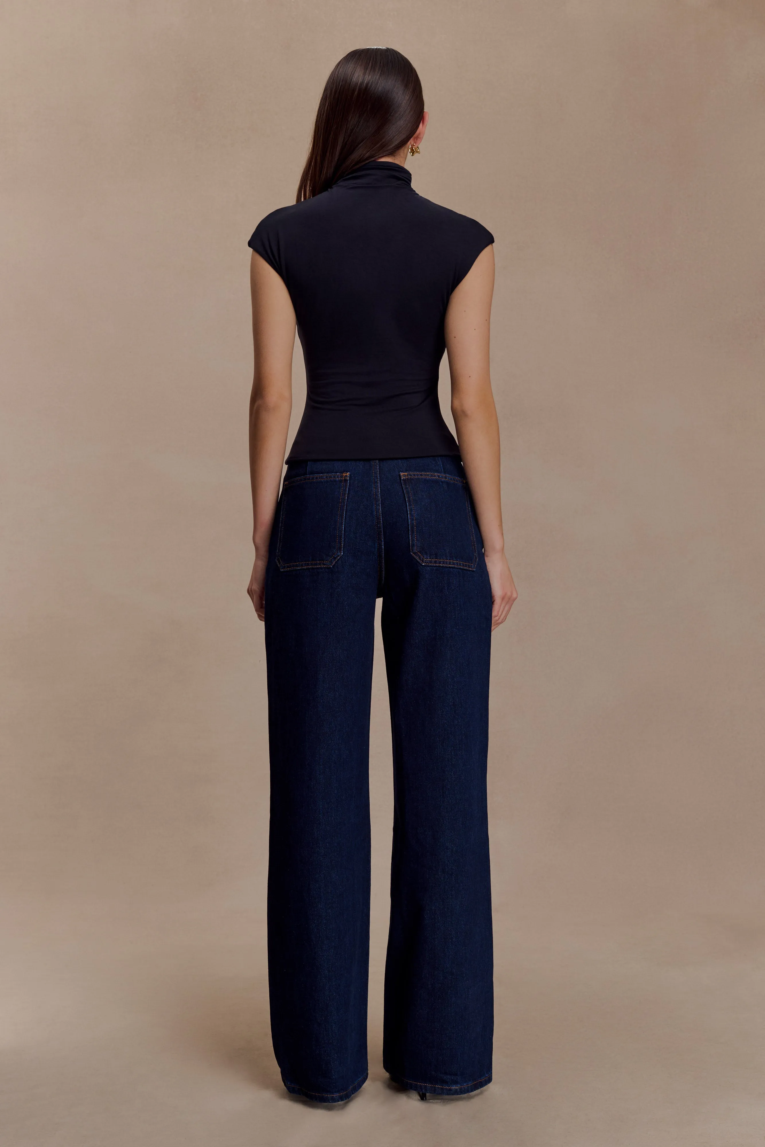 Freesia High Neck Sleeveless Top - Black sold by Meshki product image thumbnail 5