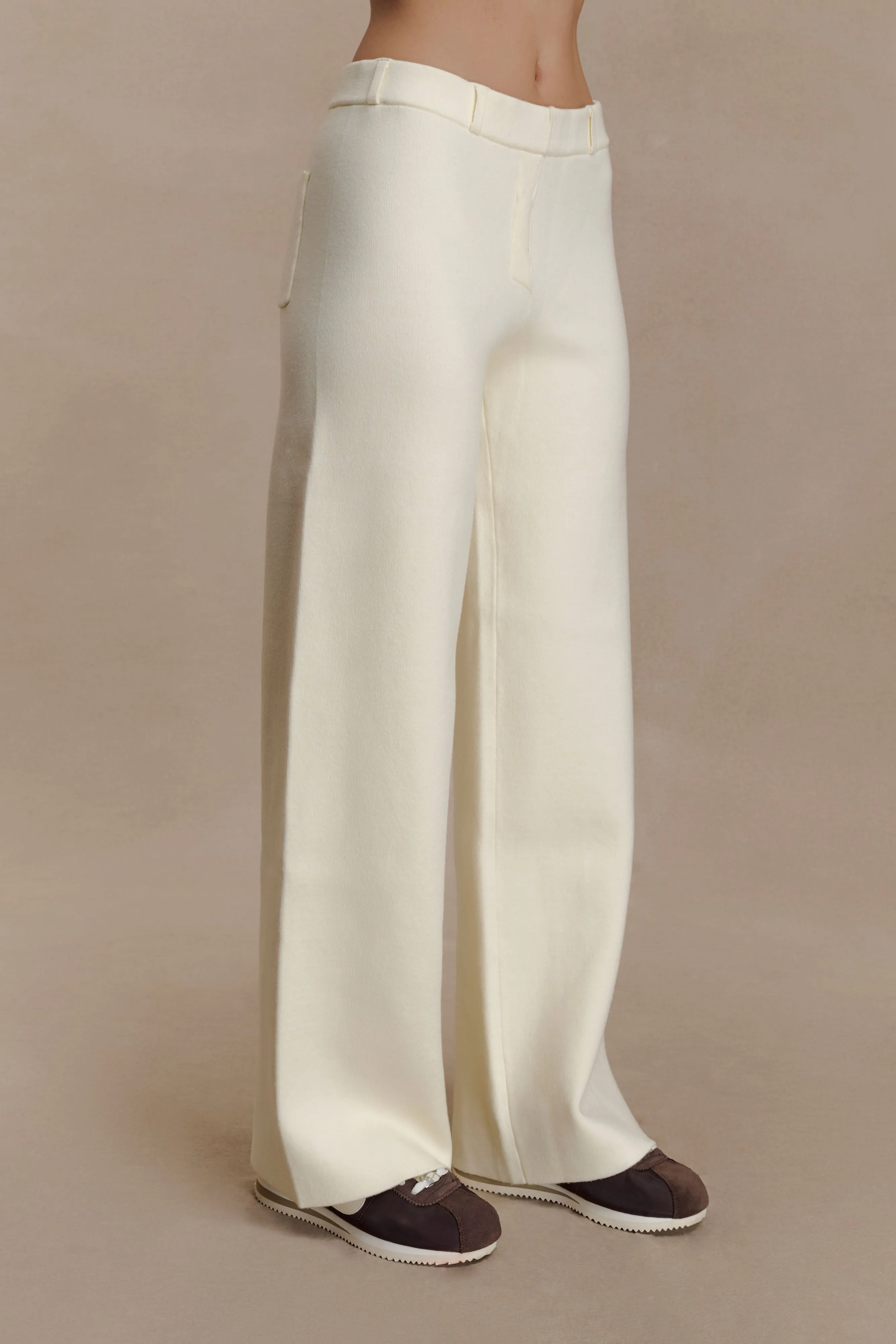 Lauren Knit Trouser - Ivory sold by Meshki product image thumbnail 4