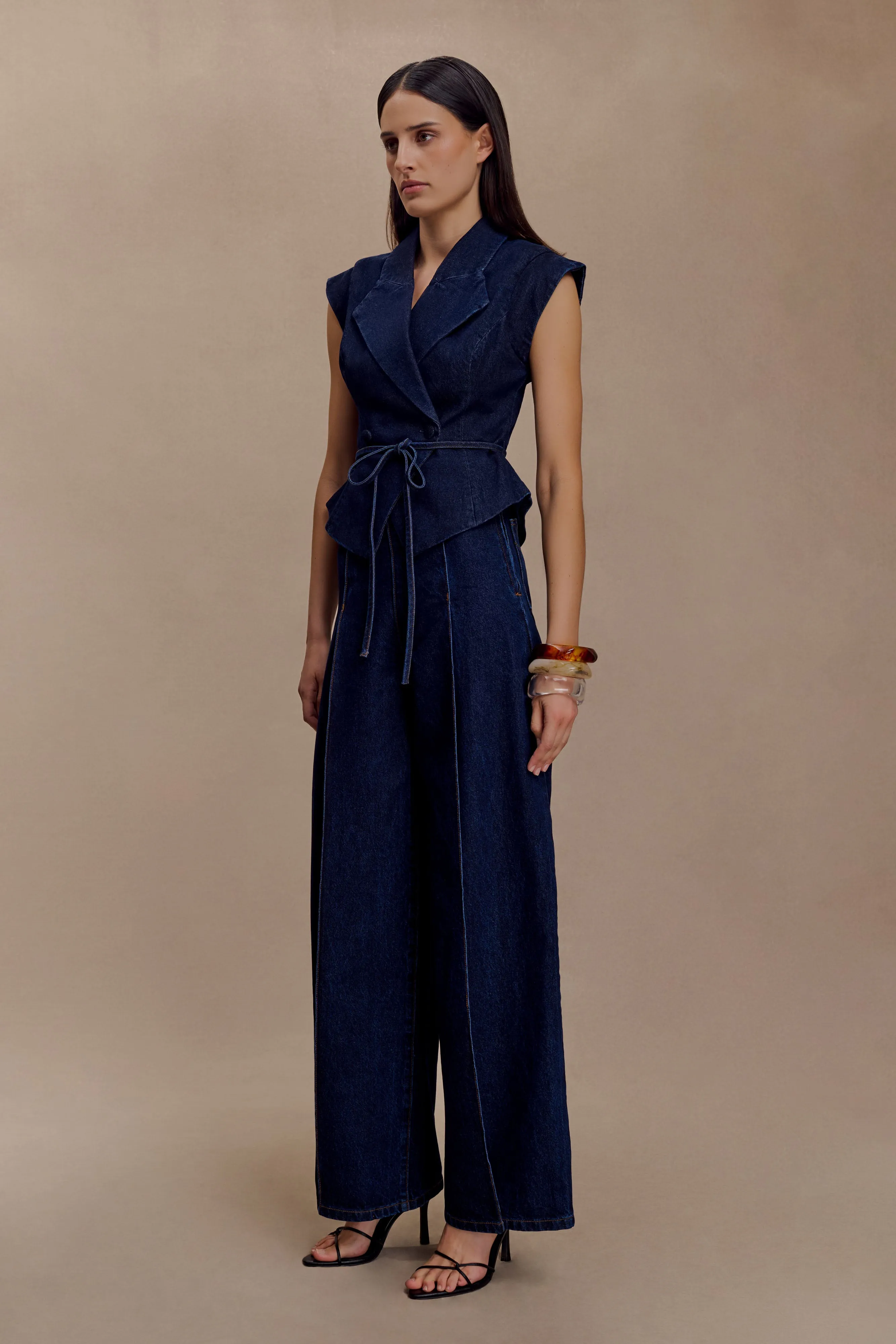 Beatrix High Rise Denim Jeans - Indigo Blue sold by Meshki product image thumbnail 5