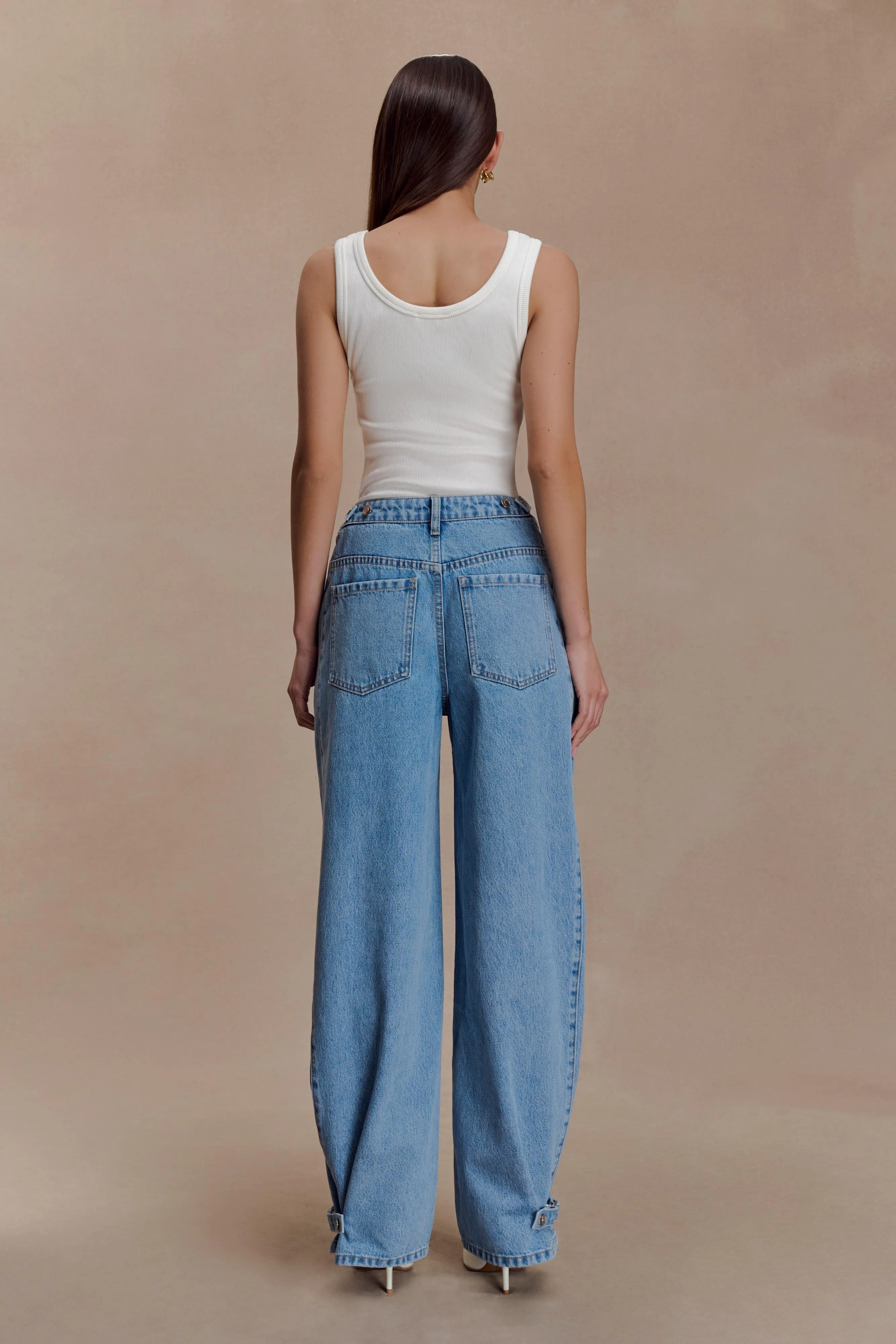Flossie Multi Way Denim Jeans - Classic Blue sold by Meshki product image thumbnail 2