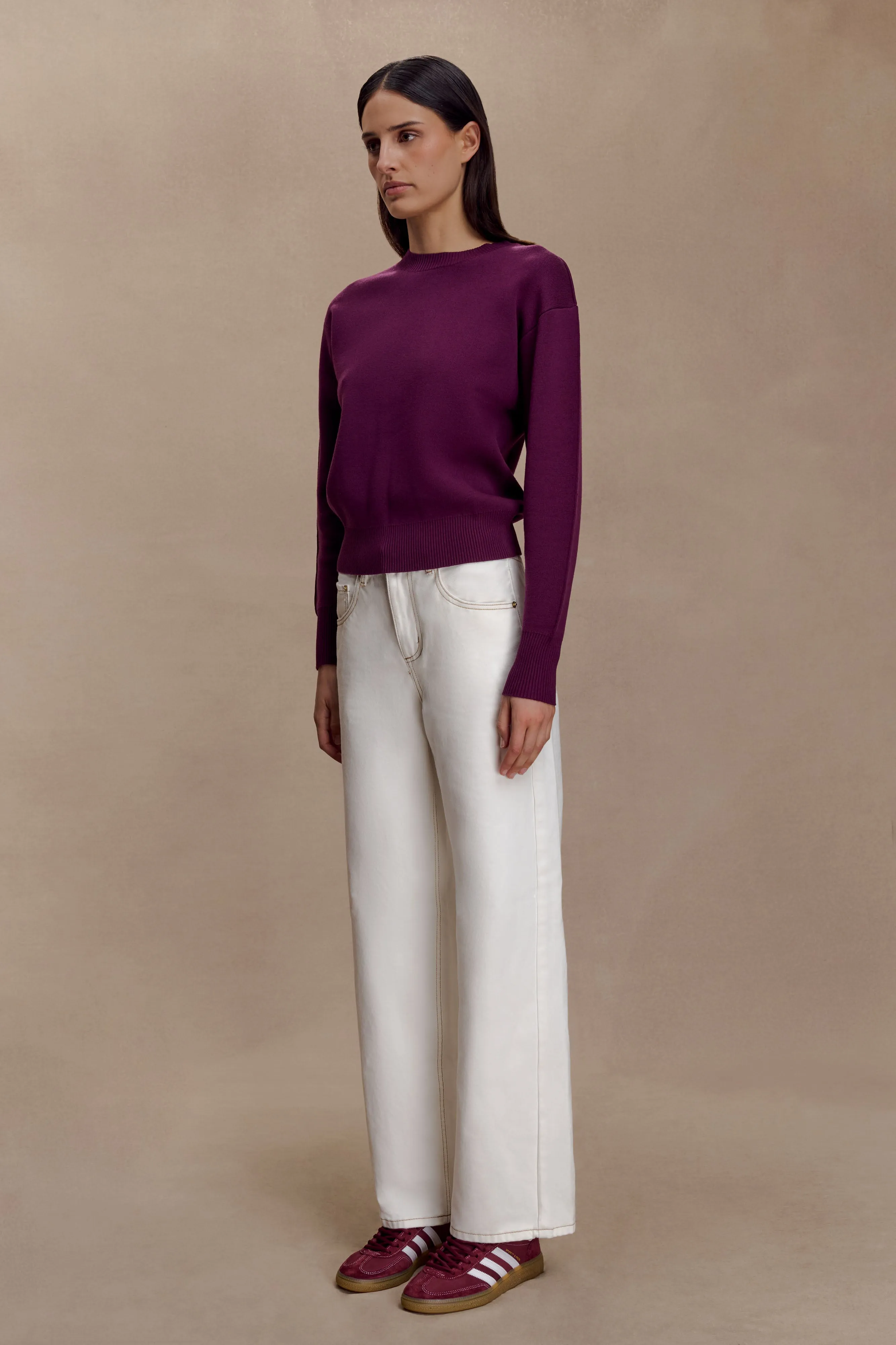 Braxton Cozy Knit Jumper - Plum sold by Meshki product image thumbnail 4