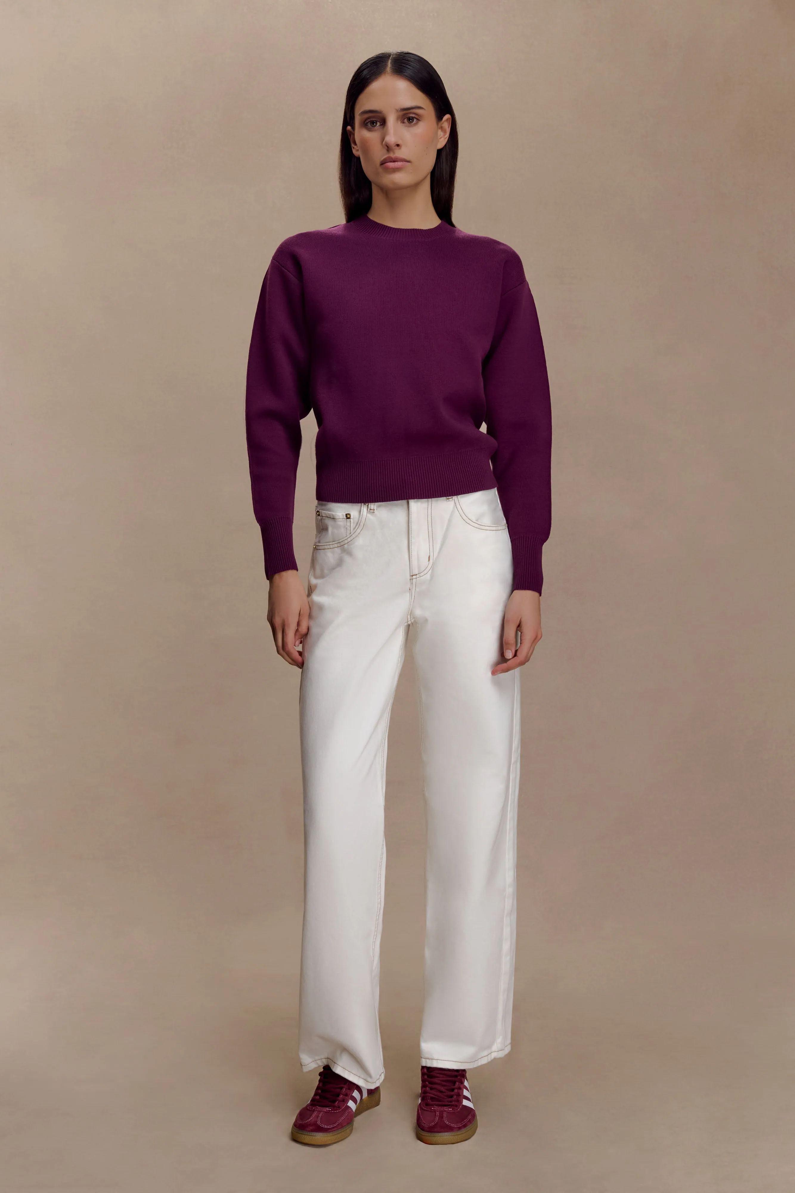 Braxton Cozy Knit Jumper - Plum sold by Meshki product image thumbnail 5