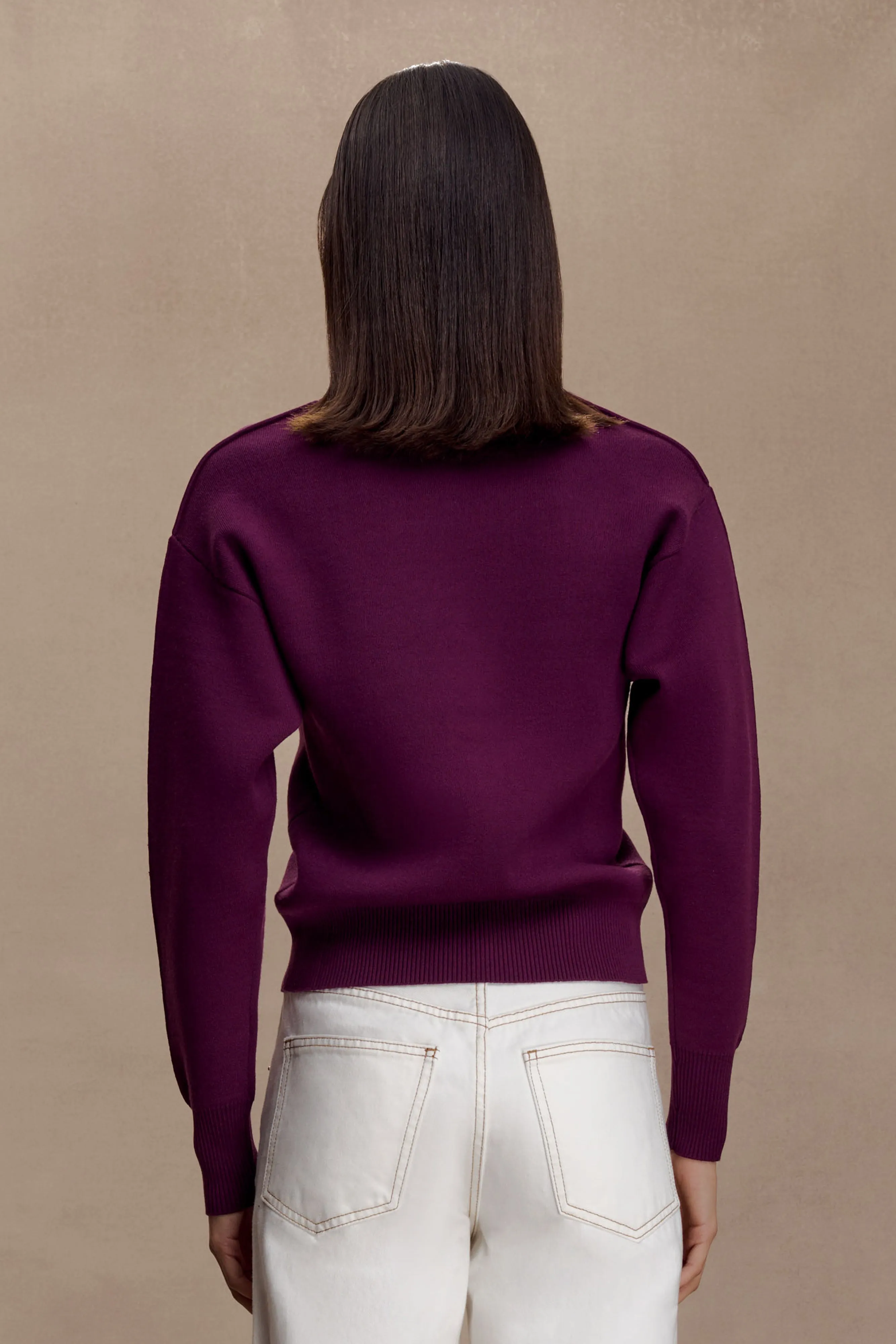 Braxton Cozy Knit Jumper - Plum sold by Meshki product image thumbnail 2