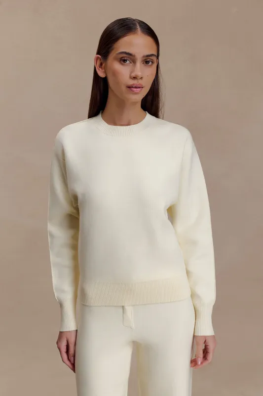 Braxton Cozy Knit Jumper - Ivory sold by Meshki