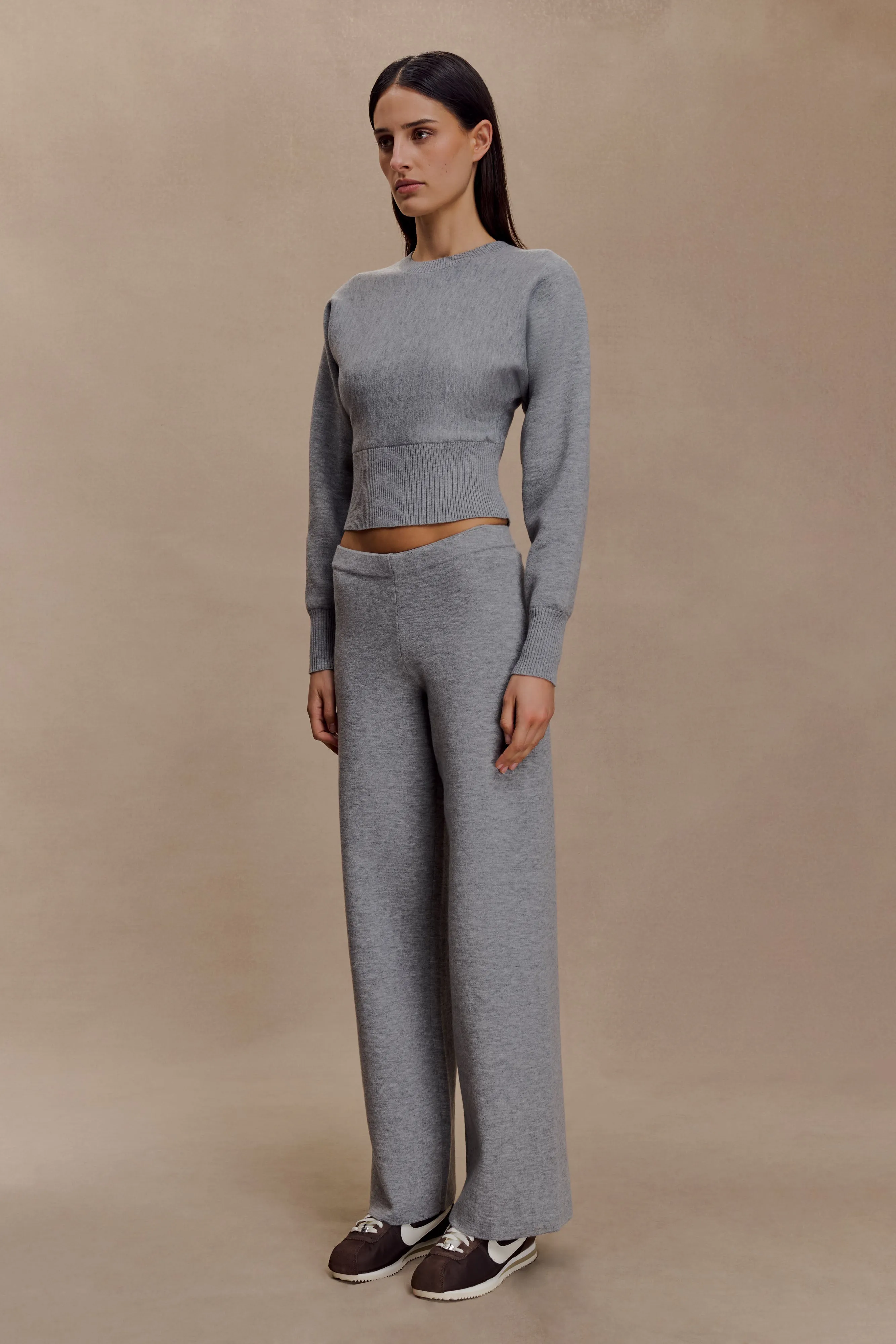 Ciaralee Cinched Waist Jumper- Grey Marle sold by Meshki product image thumbnail 4