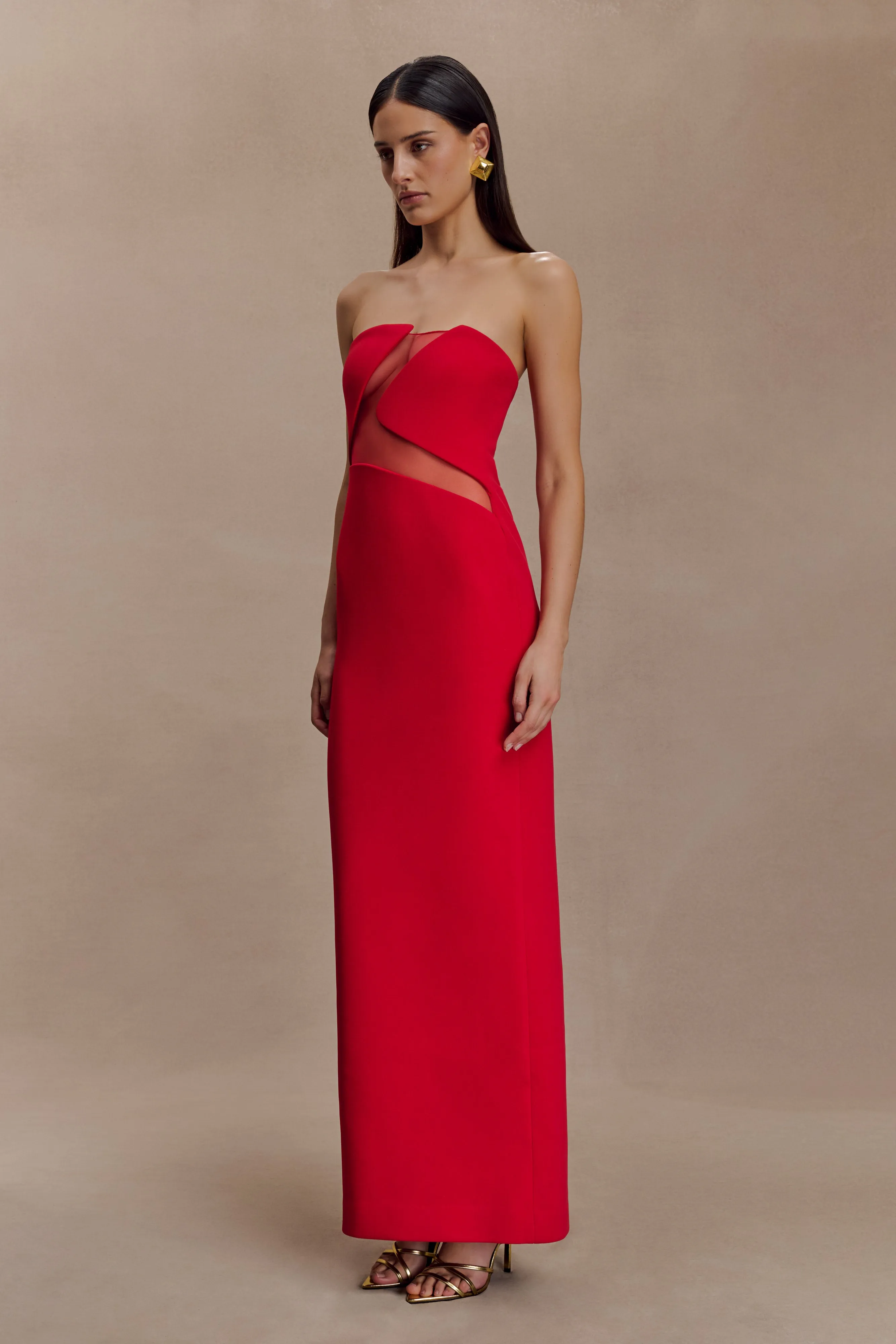 Lianne Strapless Maxi Dress - Red sold by Meshki product image thumbnail 5