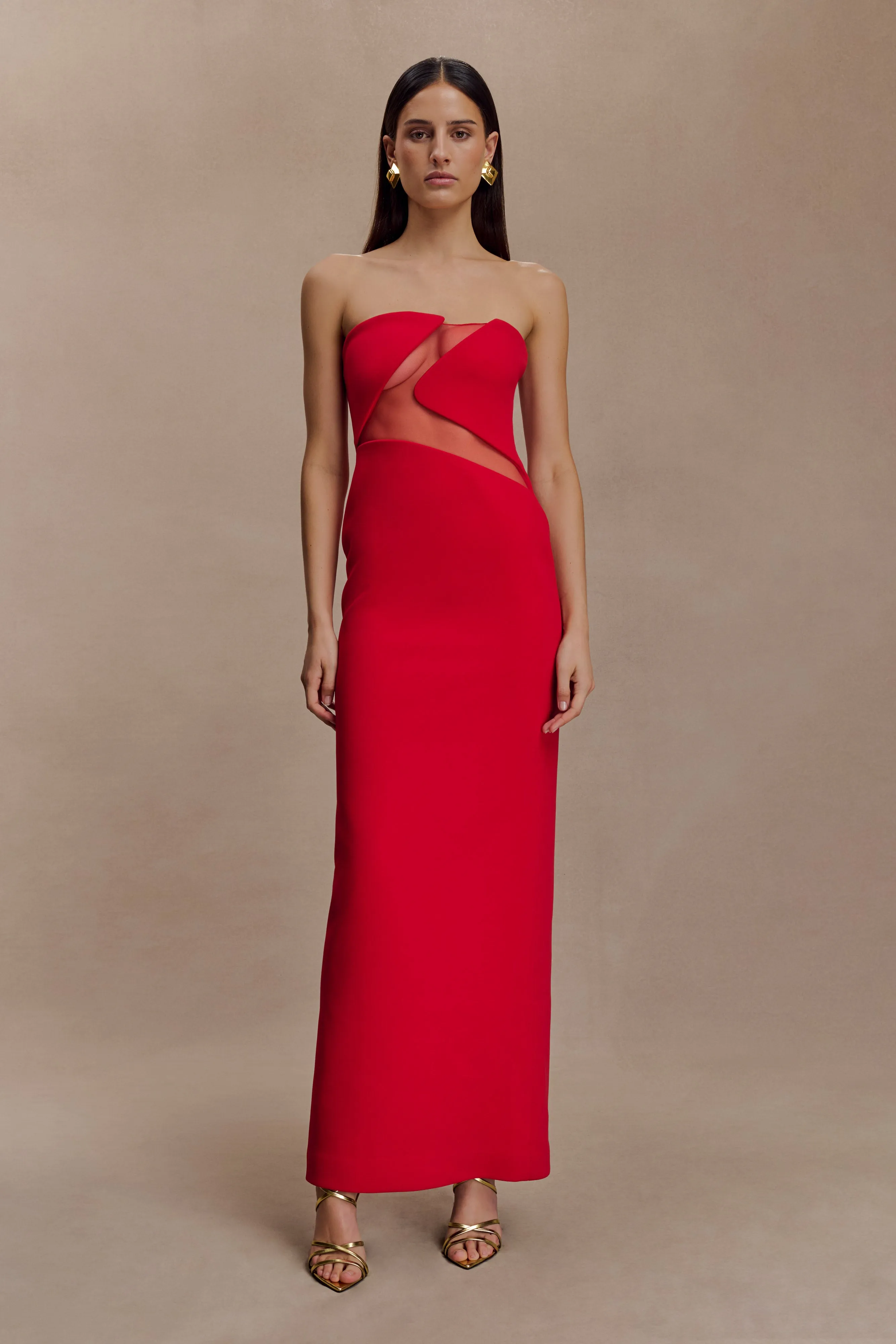 Lianne Strapless Maxi Dress - Red sold by Meshki product image thumbnail 2