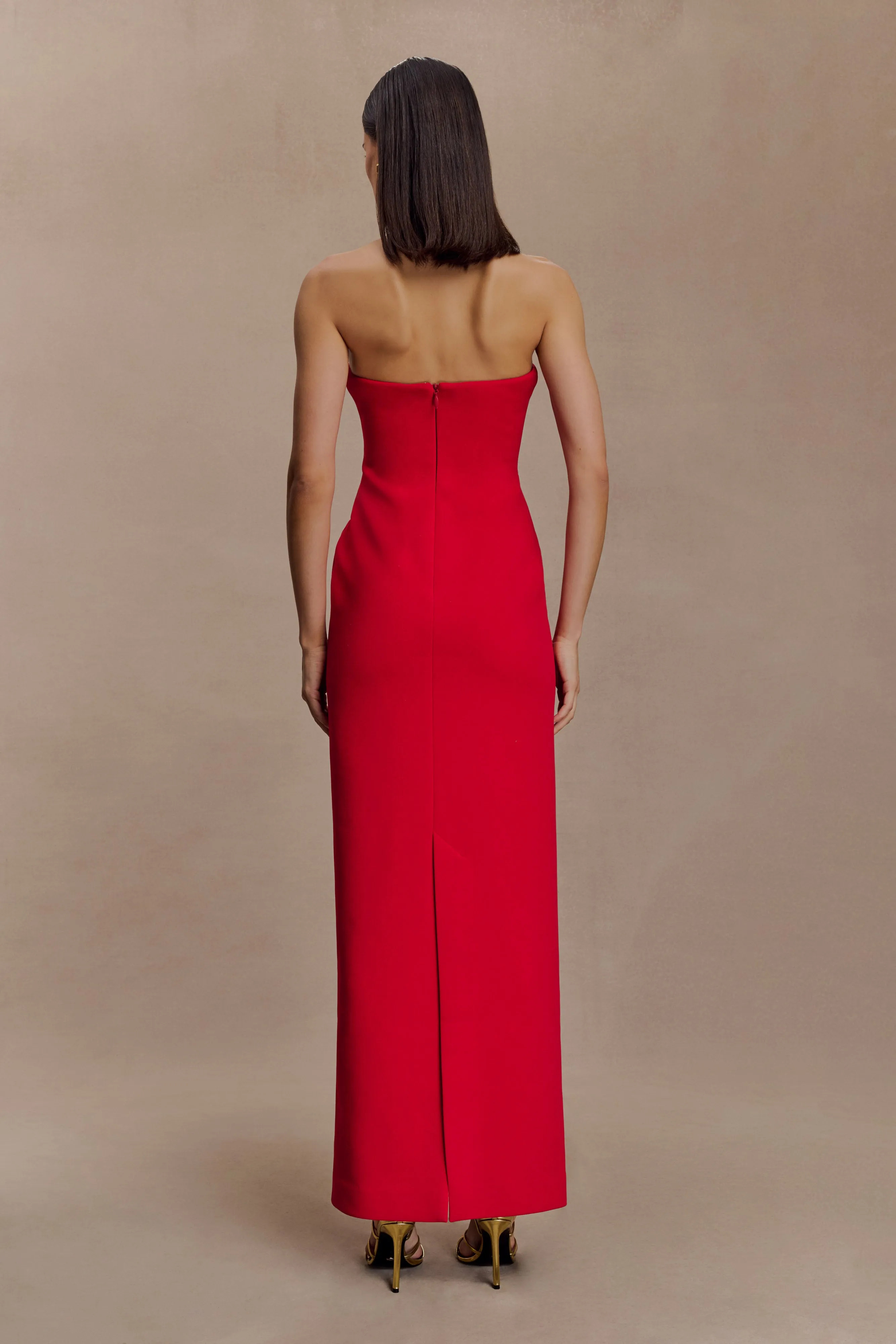 Lianne Strapless Maxi Dress - Red sold by Meshki product image thumbnail 4