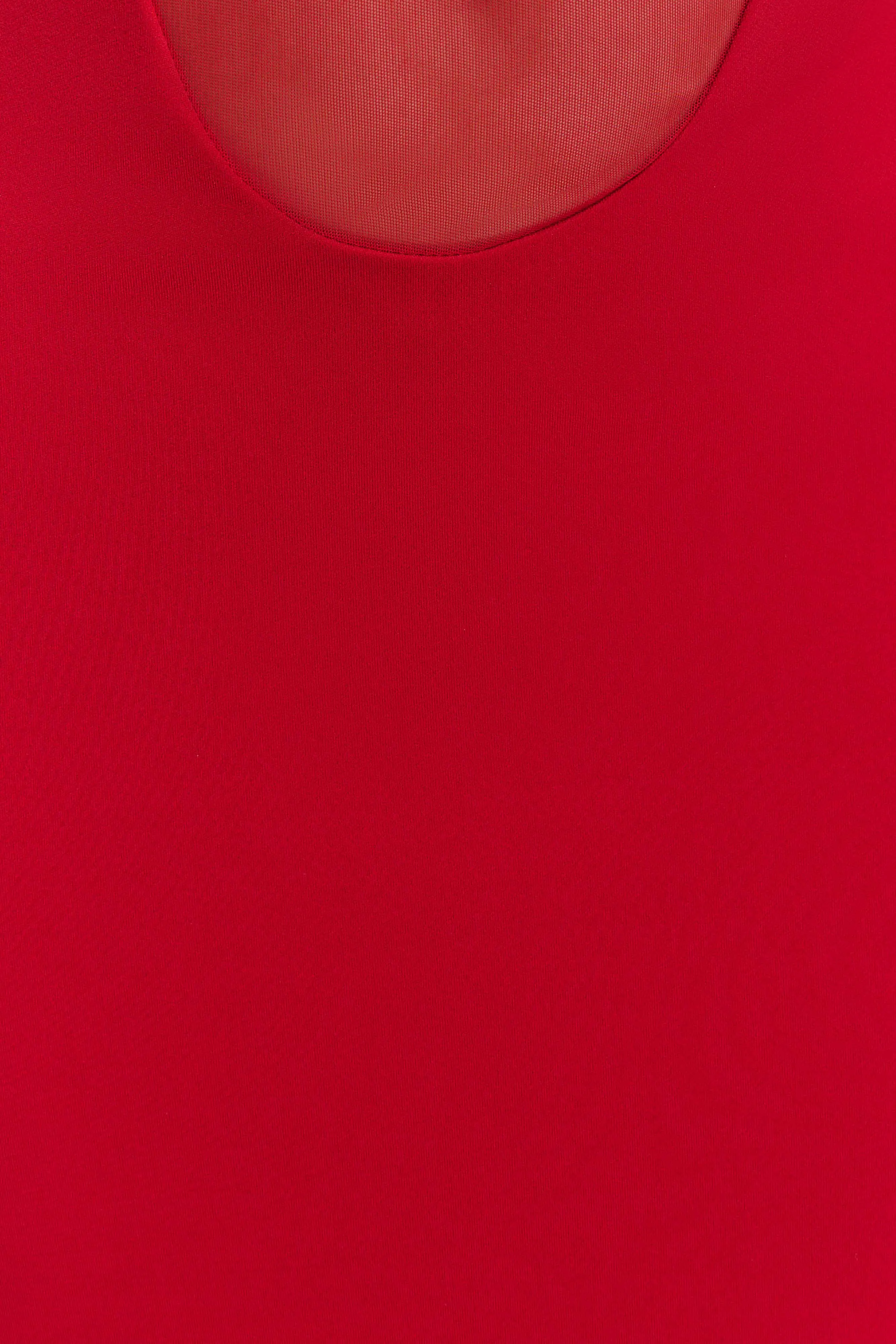 Marlon Crepe And Mesh Maxi Dress - Cherry Red sold by Meshki product image thumbnail 4