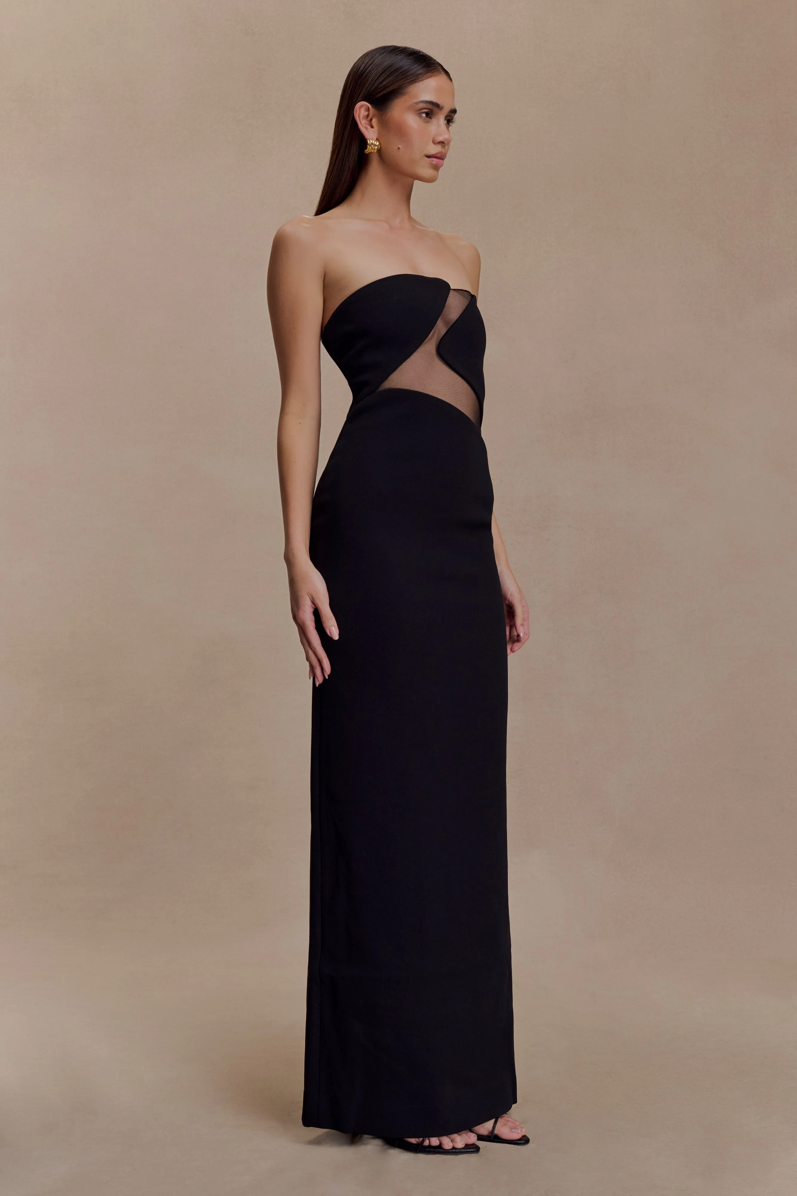 Lianne Strapless Maxi Dress - Black sold by Meshki product image thumbnail 3