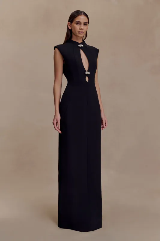 Michelle Cut Out Maxi Dress - Black sold by Meshki